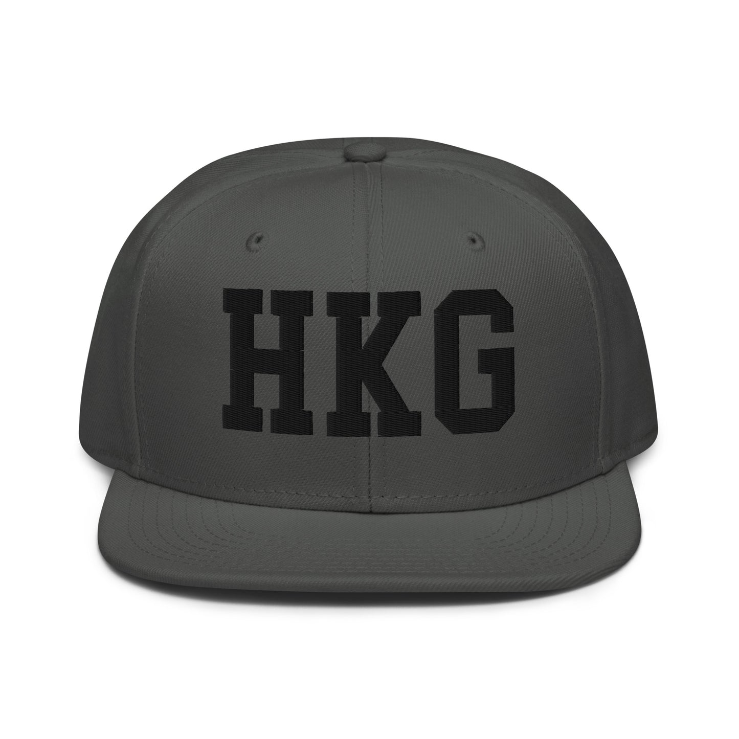 College-Style Wool-Blend Snapback Hat • Black • HKG Hong Kong • YHM Designs - Image 15