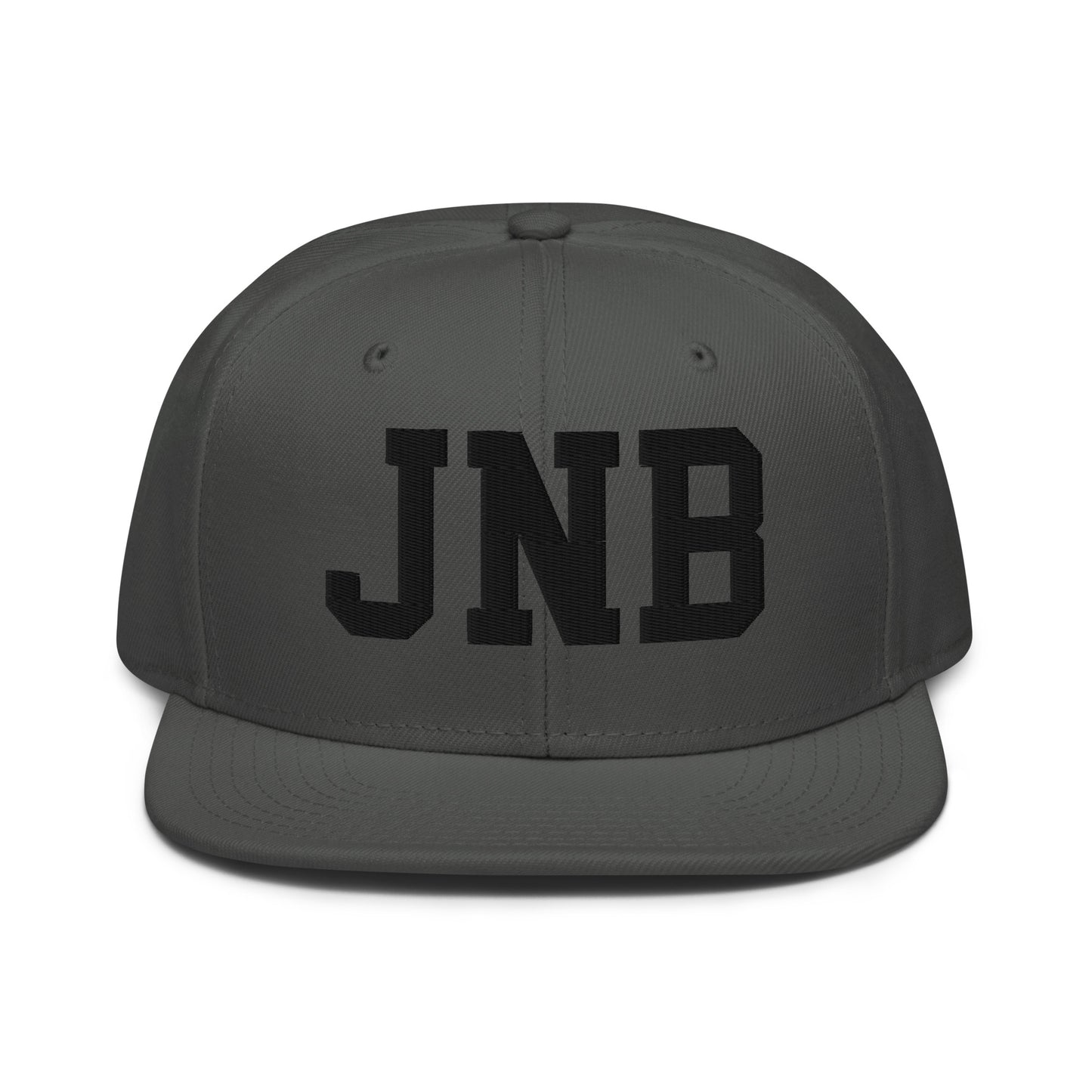 College-Style Wool-Blend Snapback Hat • Black • JNB Johannesburg • YHM Designs - Image 15