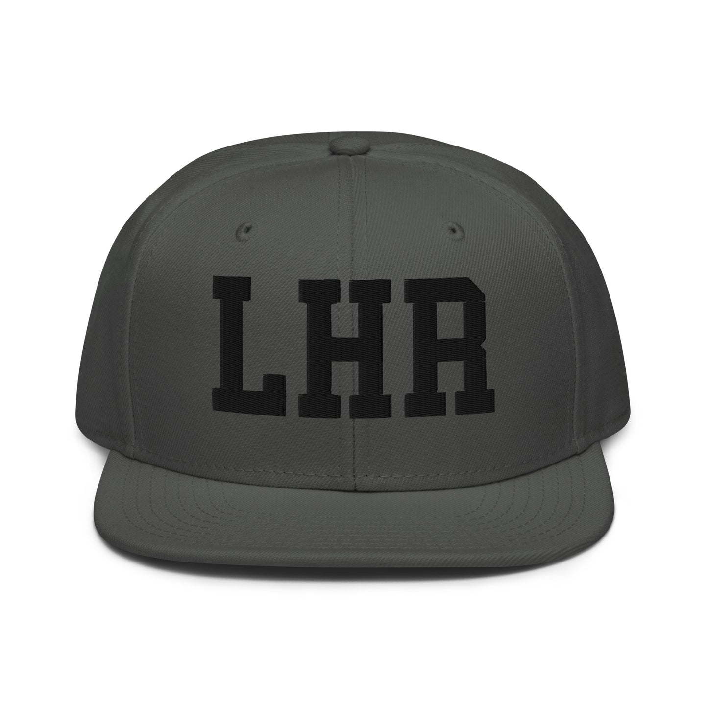 College-Style Wool-Blend Snapback Hat • Black • LHR London • YHM Designs - Image 15