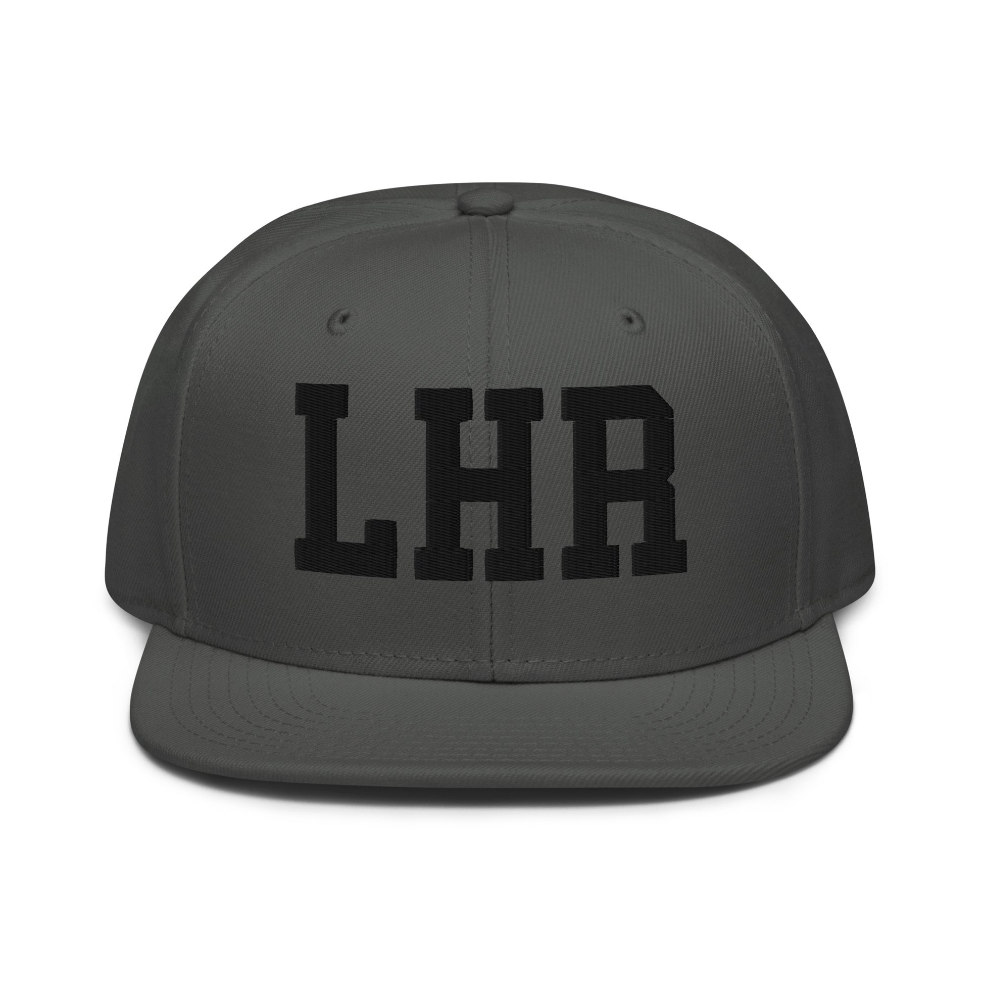 College-Style Wool-Blend Snapback Hat • Black • LHR London • YHM Designs - Image 15
