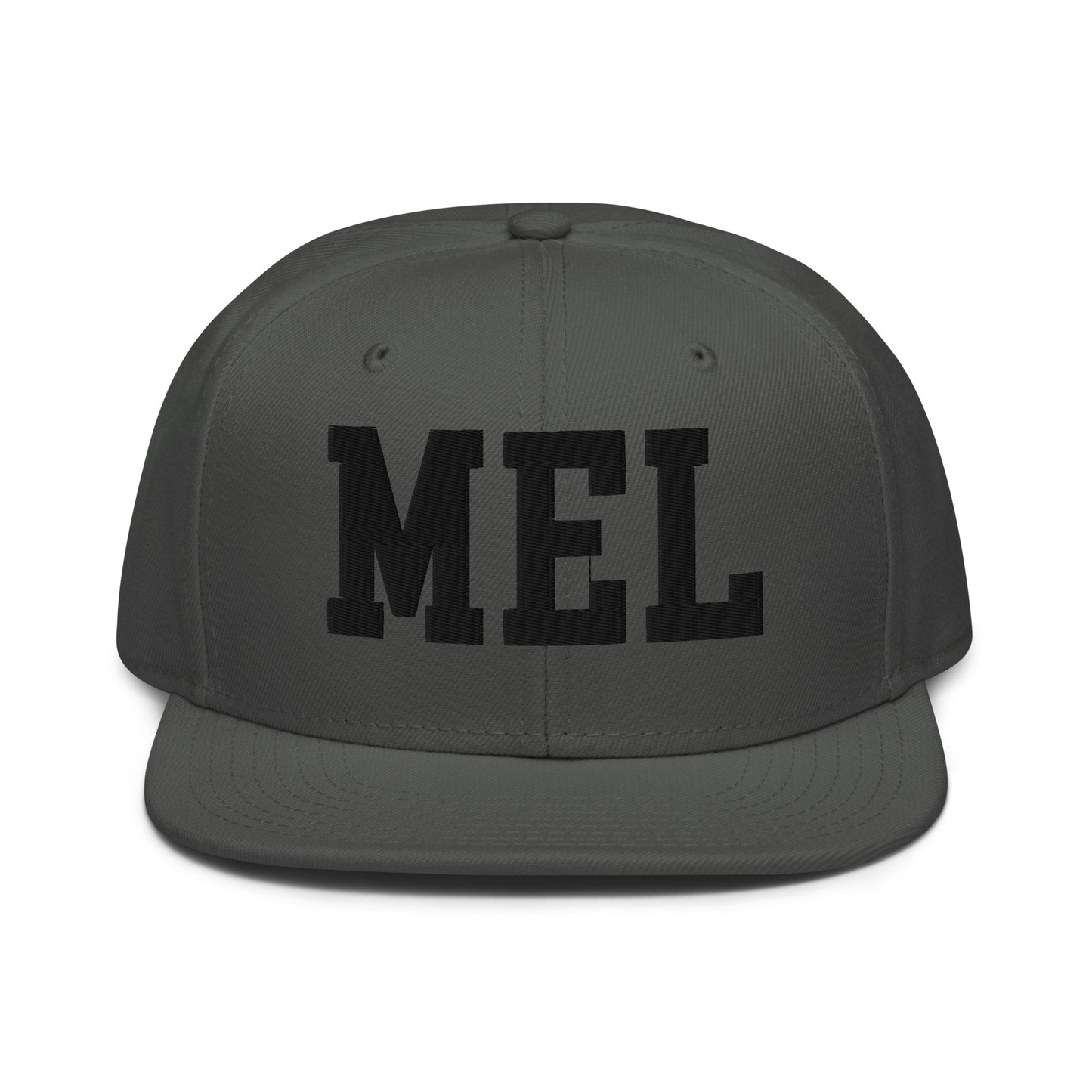 College-Style Wool-Blend Snapback Hat • Black • MEL Melbourne • YHM Designs - Image 15