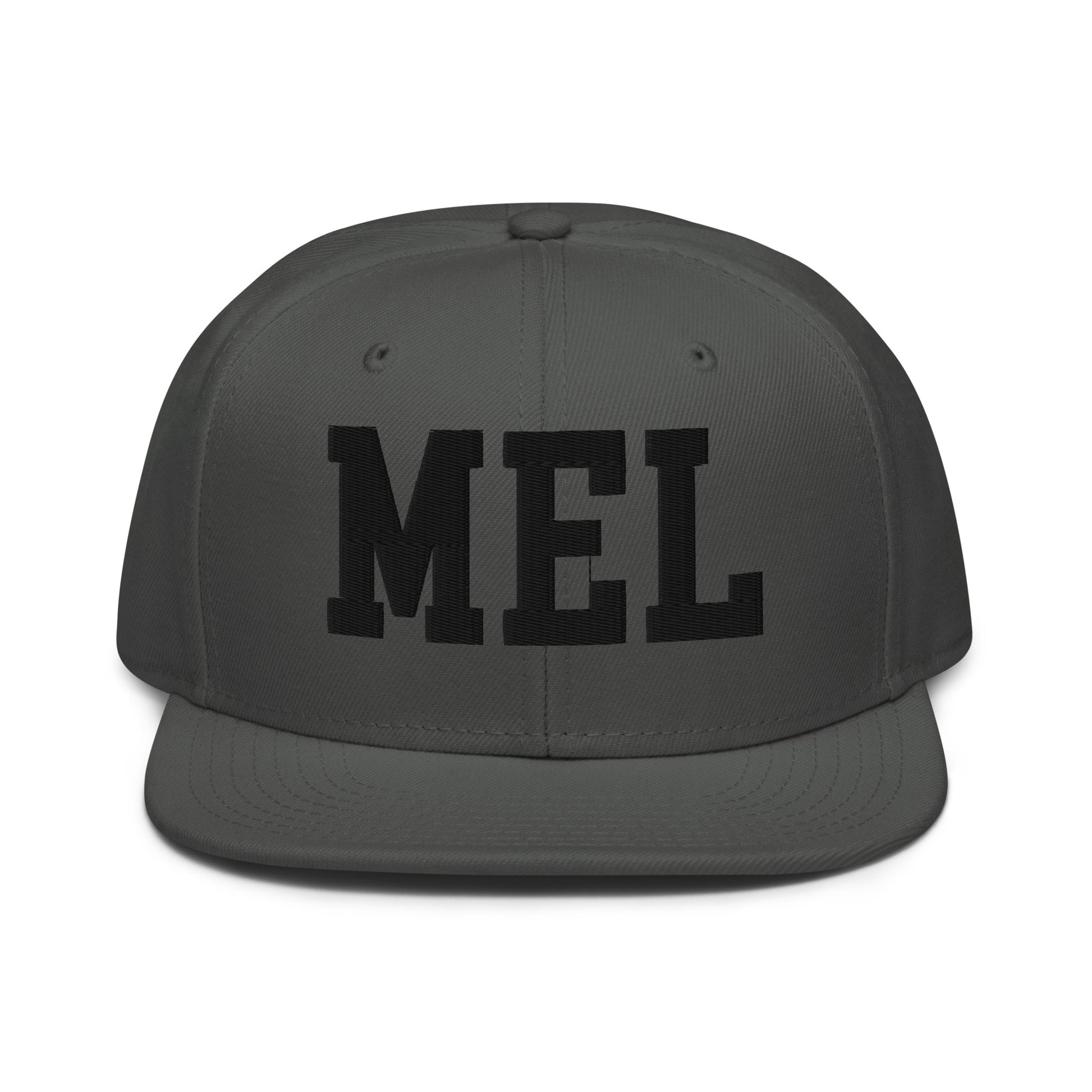 College-Style Wool-Blend Snapback Hat • Black • MEL Melbourne • YHM Designs - Image 15