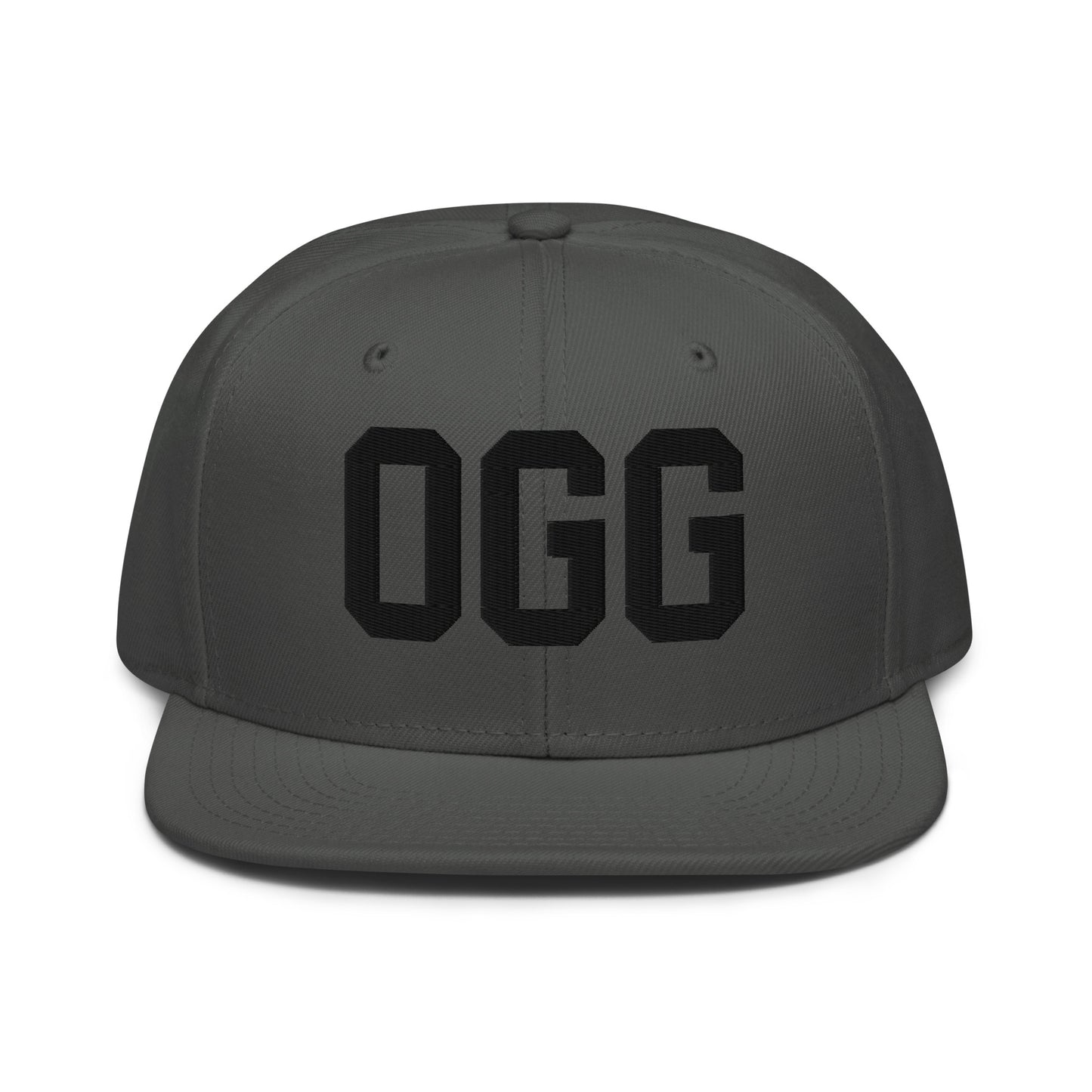 College-Style Wool-Blend Snapback Hat • Black • OGG Maui • YHM Designs - Image 15