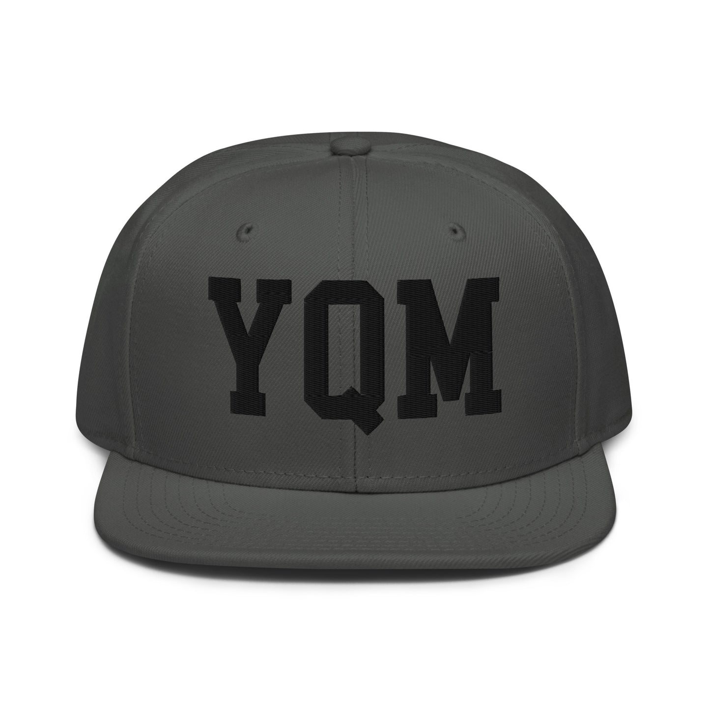 College-Style Wool-Blend Snapback Hat • Black • YQM Moncton • YHM Designs - Image 15