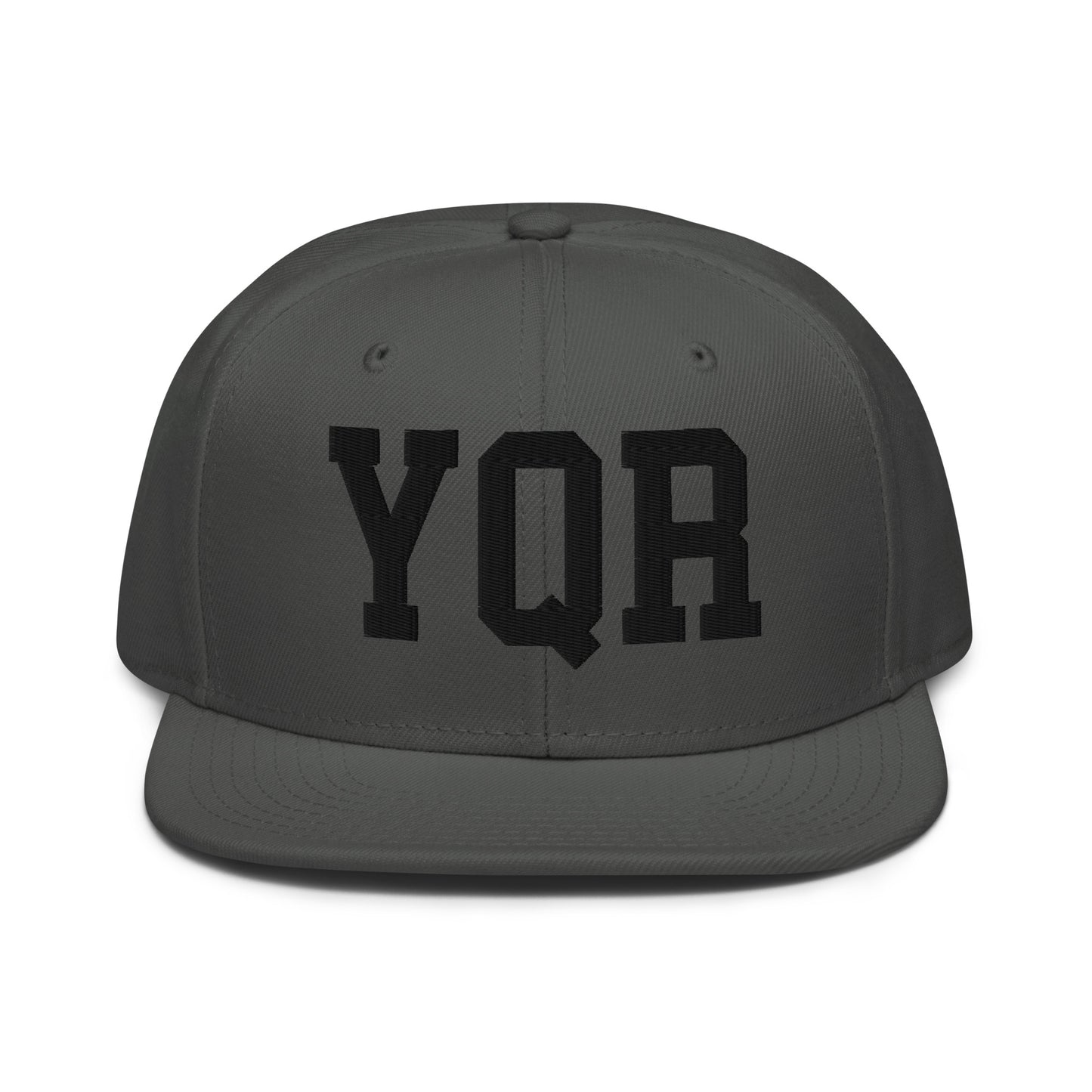 College-Style Wool-Blend Snapback Hat • Black • YQR Regina • YHM Designs - Image 15