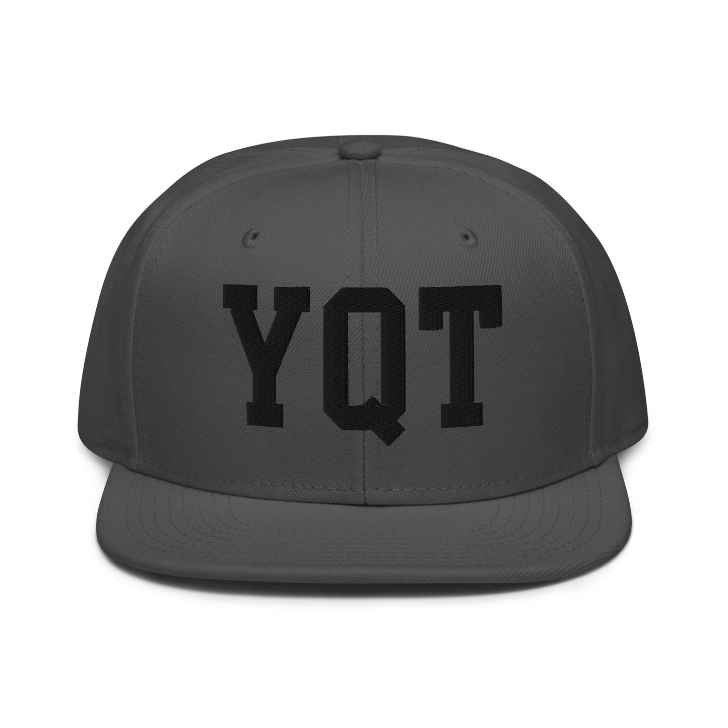 College-Style Wool-Blend Snapback Hat • Black • YQT Thunder Bay • YHM Designs - Image 15