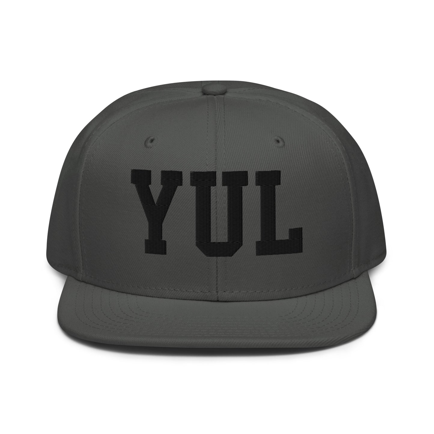 College-Style Wool-Blend Snapback Hat • Black • YUL Montreal • YHM Designs - Image 15