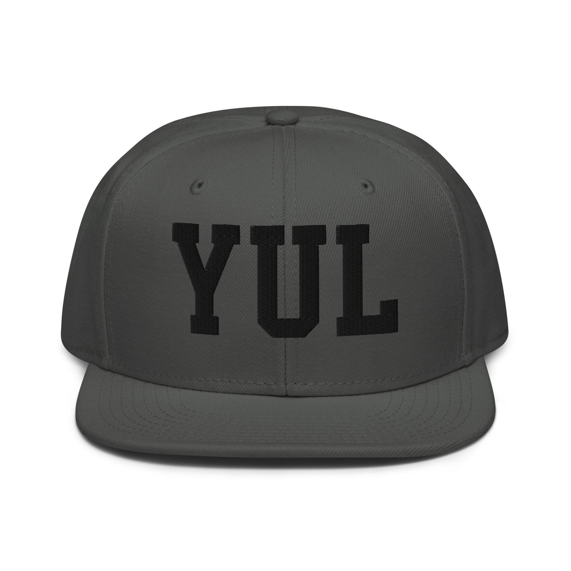 College-Style Wool-Blend Snapback Hat • Black • YUL Montreal • YHM Designs - Image 15