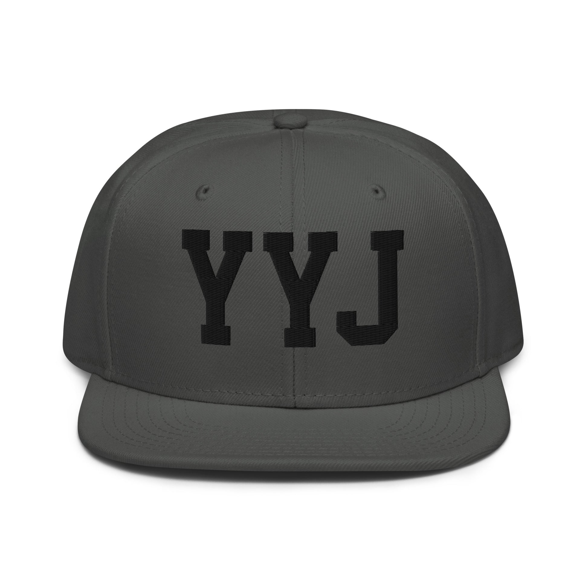 College-Style Wool-Blend Snapback Hat • Black • YYJ Victoria • YHM Designs - Image 15