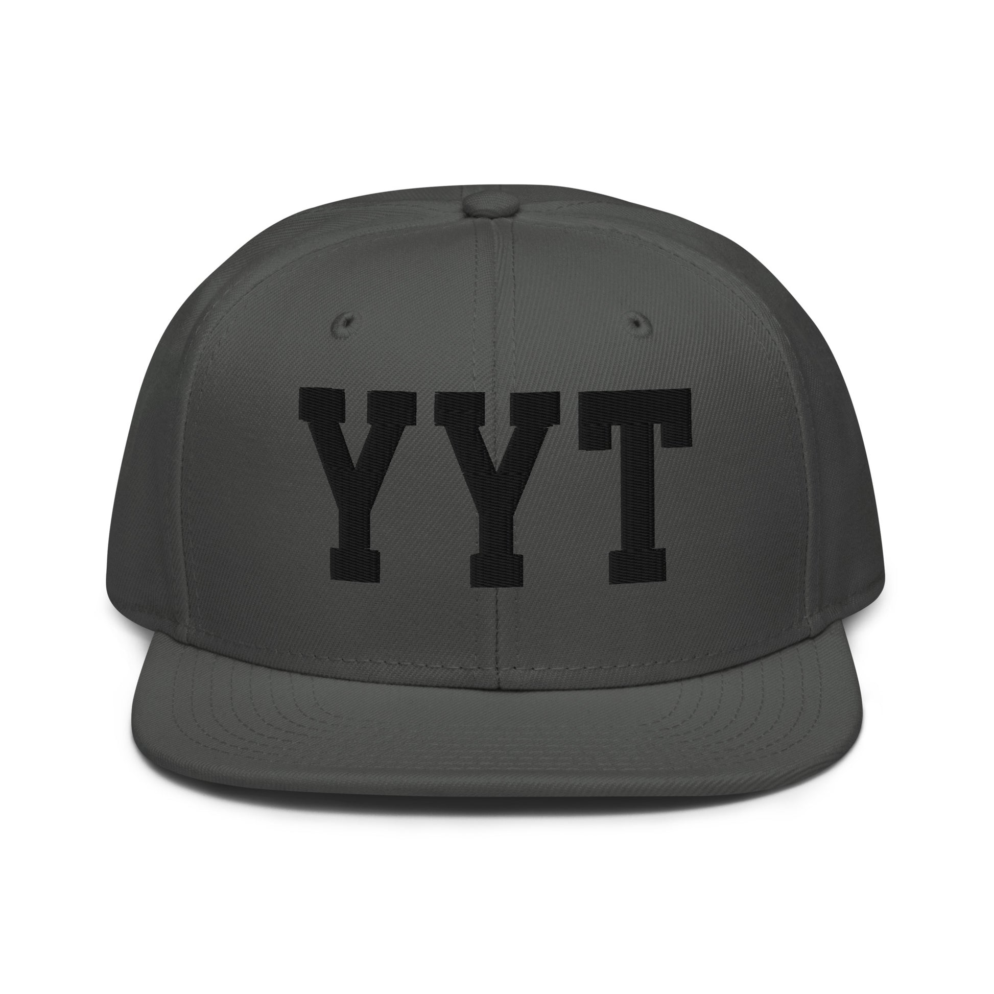 College-Style Wool-Blend Snapback Hat • Black • YYT St. John's • YHM Designs - Image 15