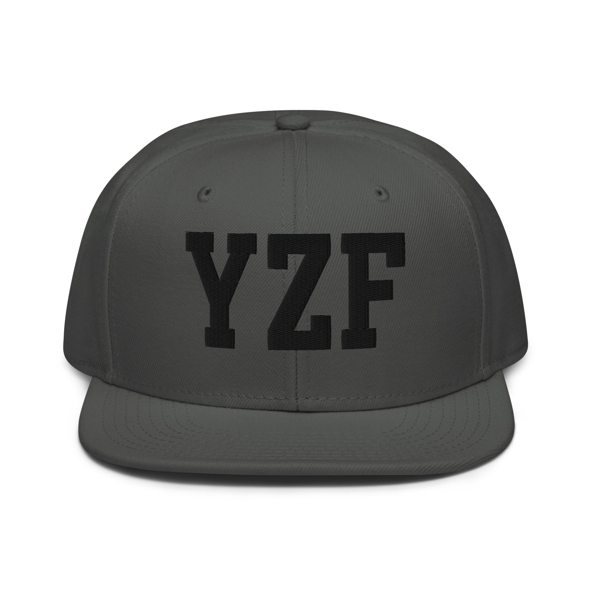 College-Style Wool-Blend Snapback Hat • Black • YZF Yellowknife • YHM Designs - Image 15