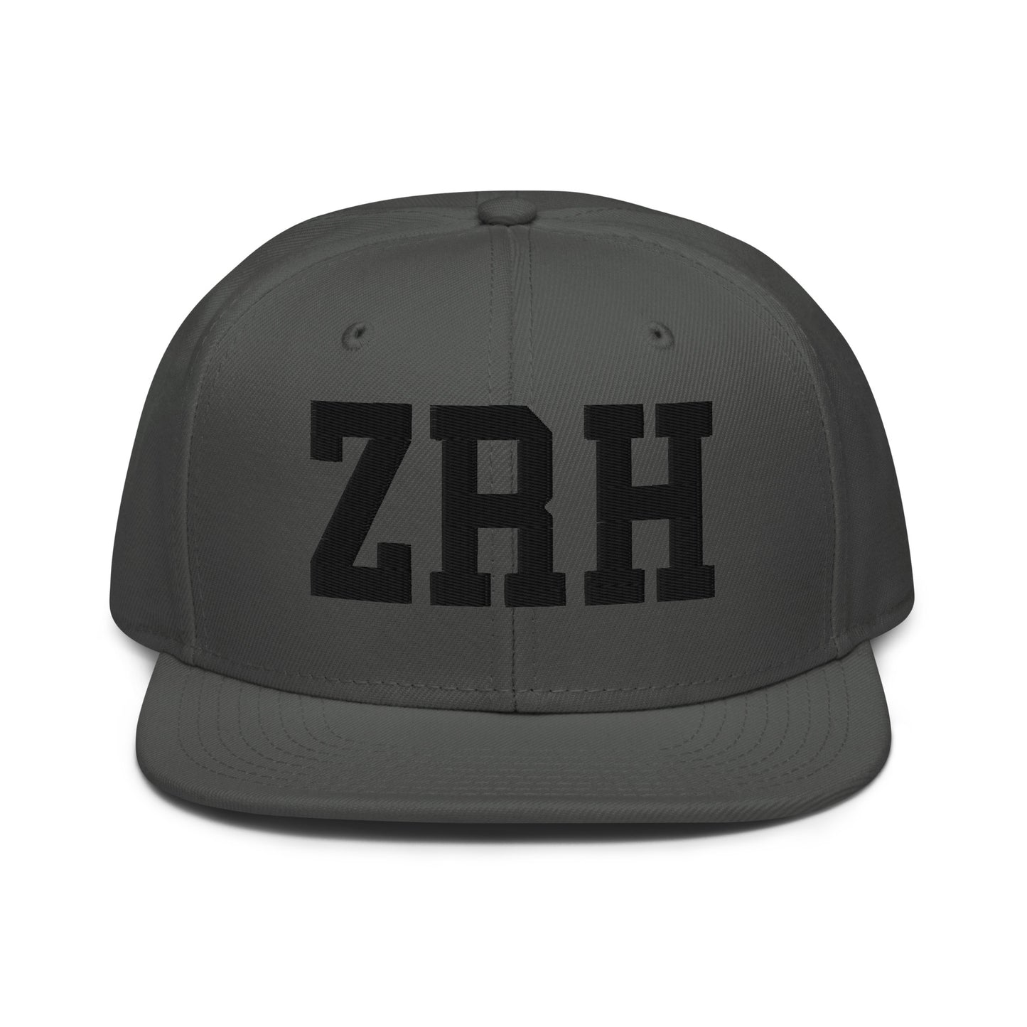 College-Style Wool-Blend Snapback Hat • Black • ZRH Zurich • YHM Designs - Image 15