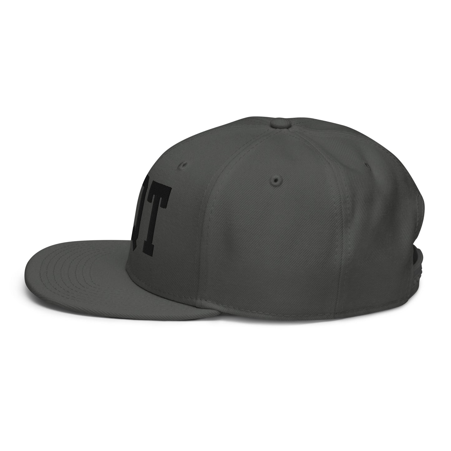 College-Style Wool-Blend Snapback Hat • Black • YQT Thunder Bay • YHM Designs - Image 18