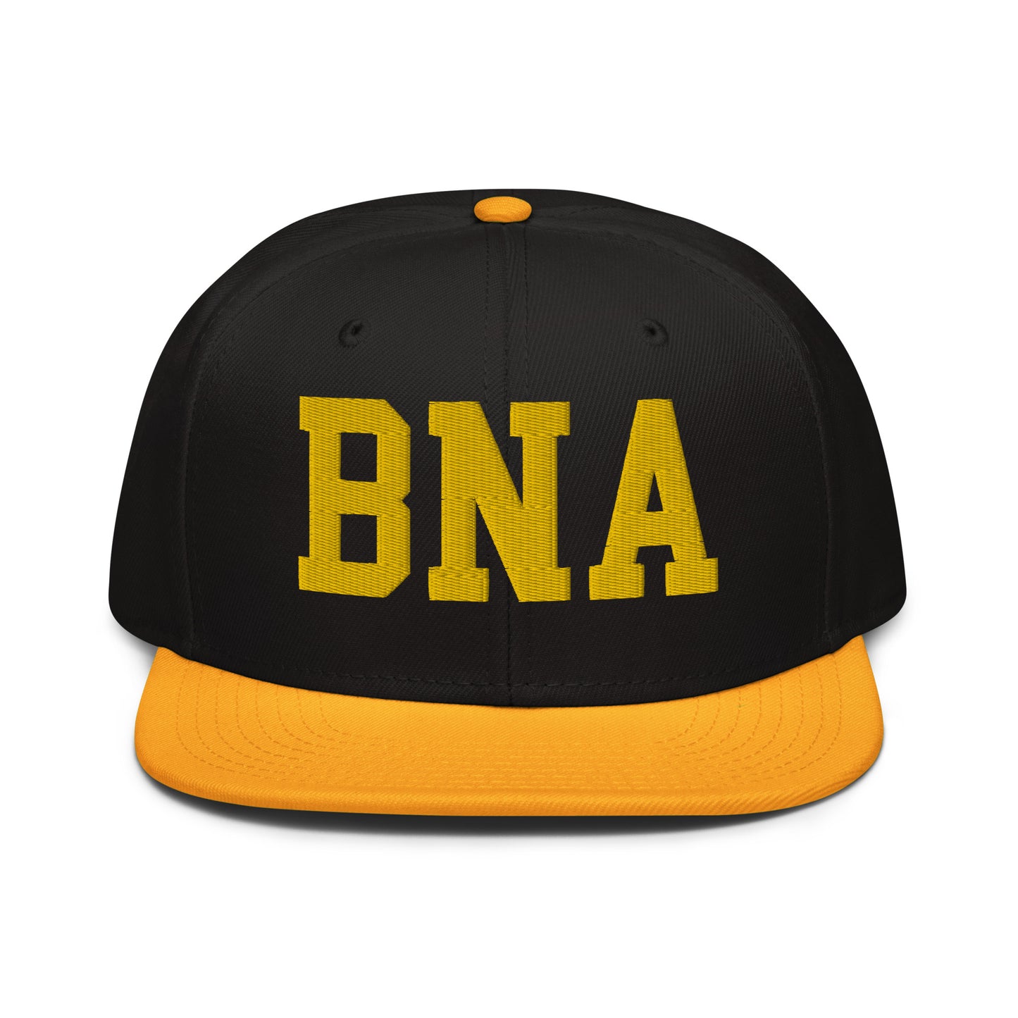 College-Style Wool-Blend Snapback Hat • Gold • BNA Nashville • YHM Designs - Image 07
