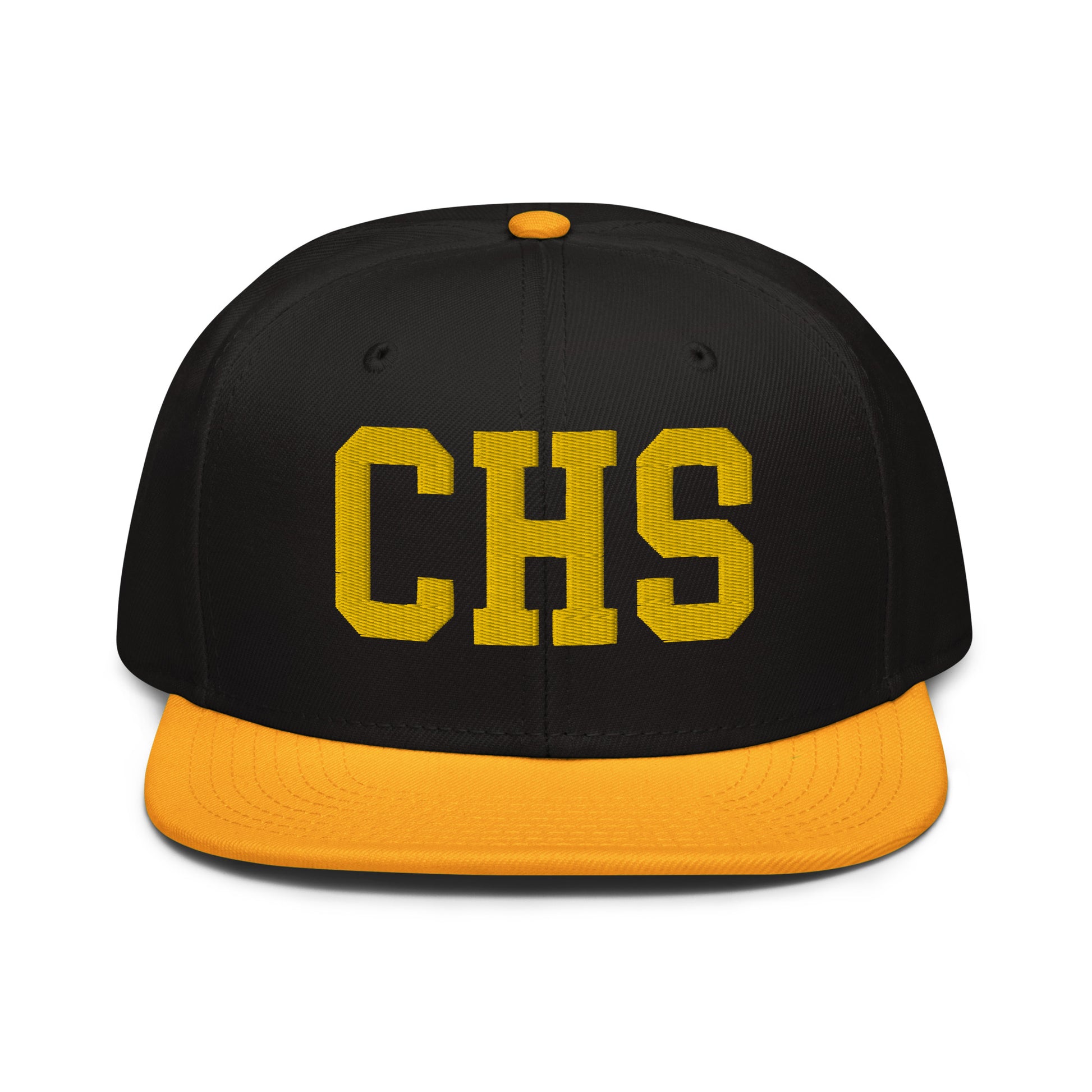 College-Style Wool-Blend Snapback Hat • Gold • CHS Charleston • YHM Designs - Image 07