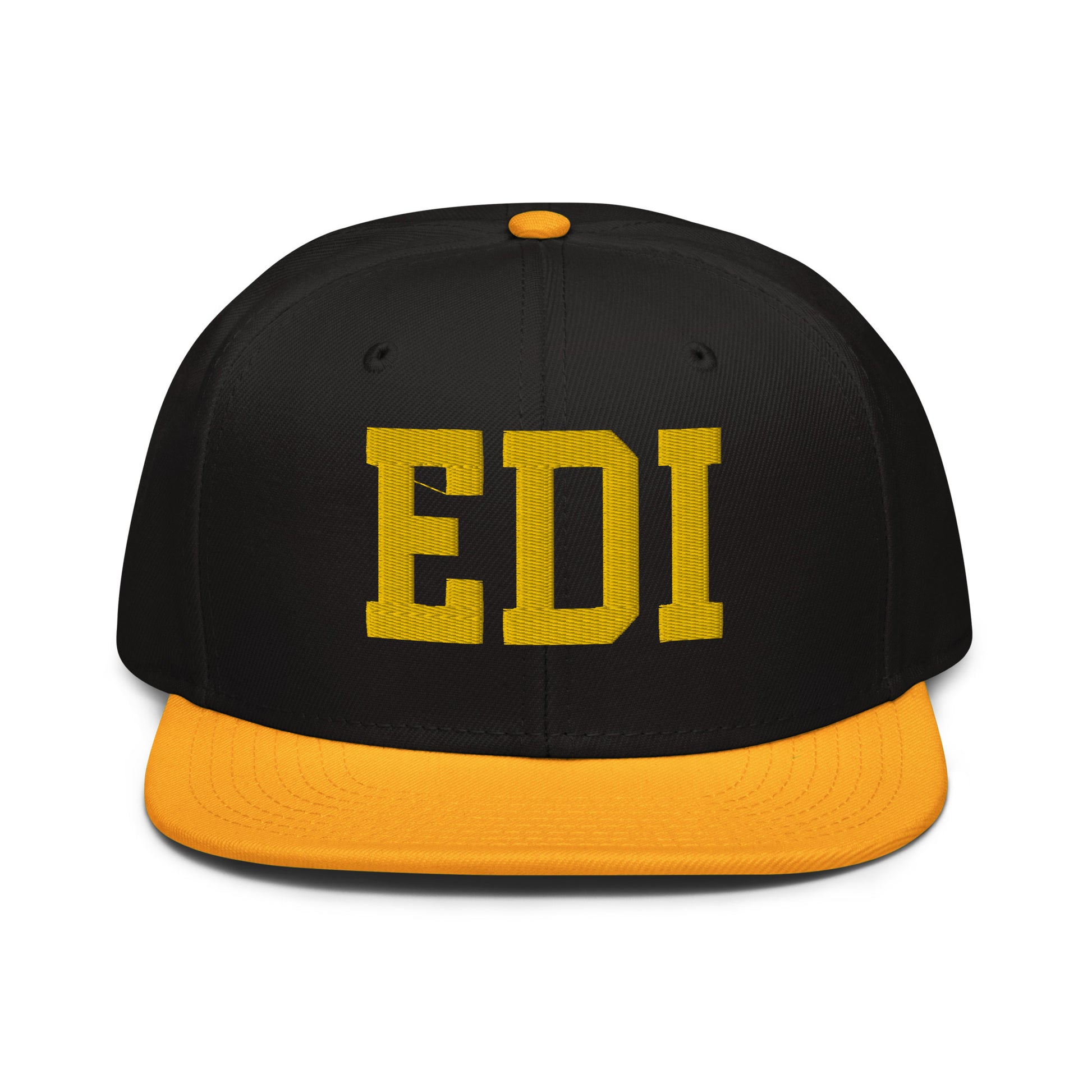 College-Style Wool-Blend Snapback Hat • Gold • EDI Edinburgh • YHM Designs - Image 07