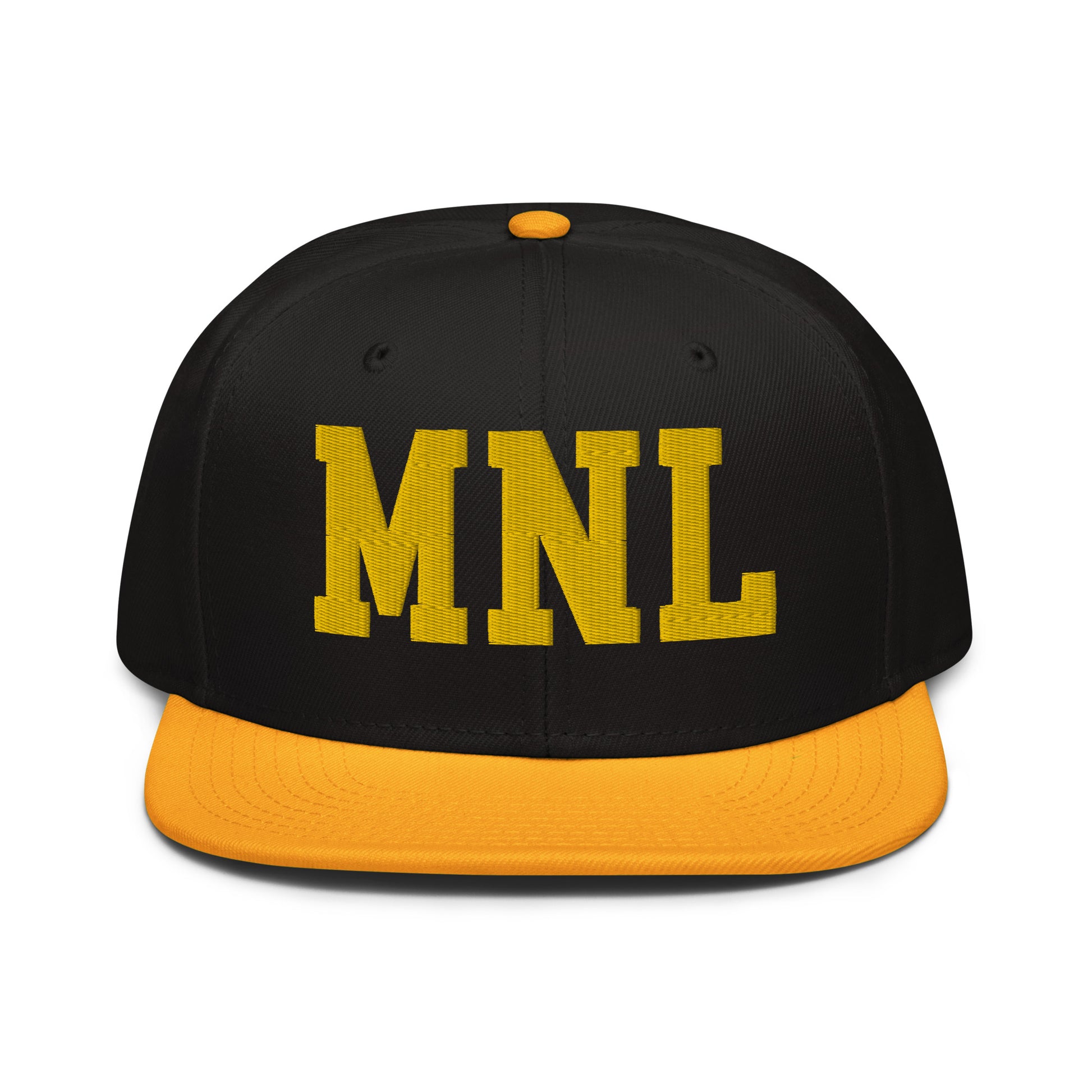 College-Style Wool-Blend Snapback Hat • Gold • MNL Manila • YHM Designs - Image 07