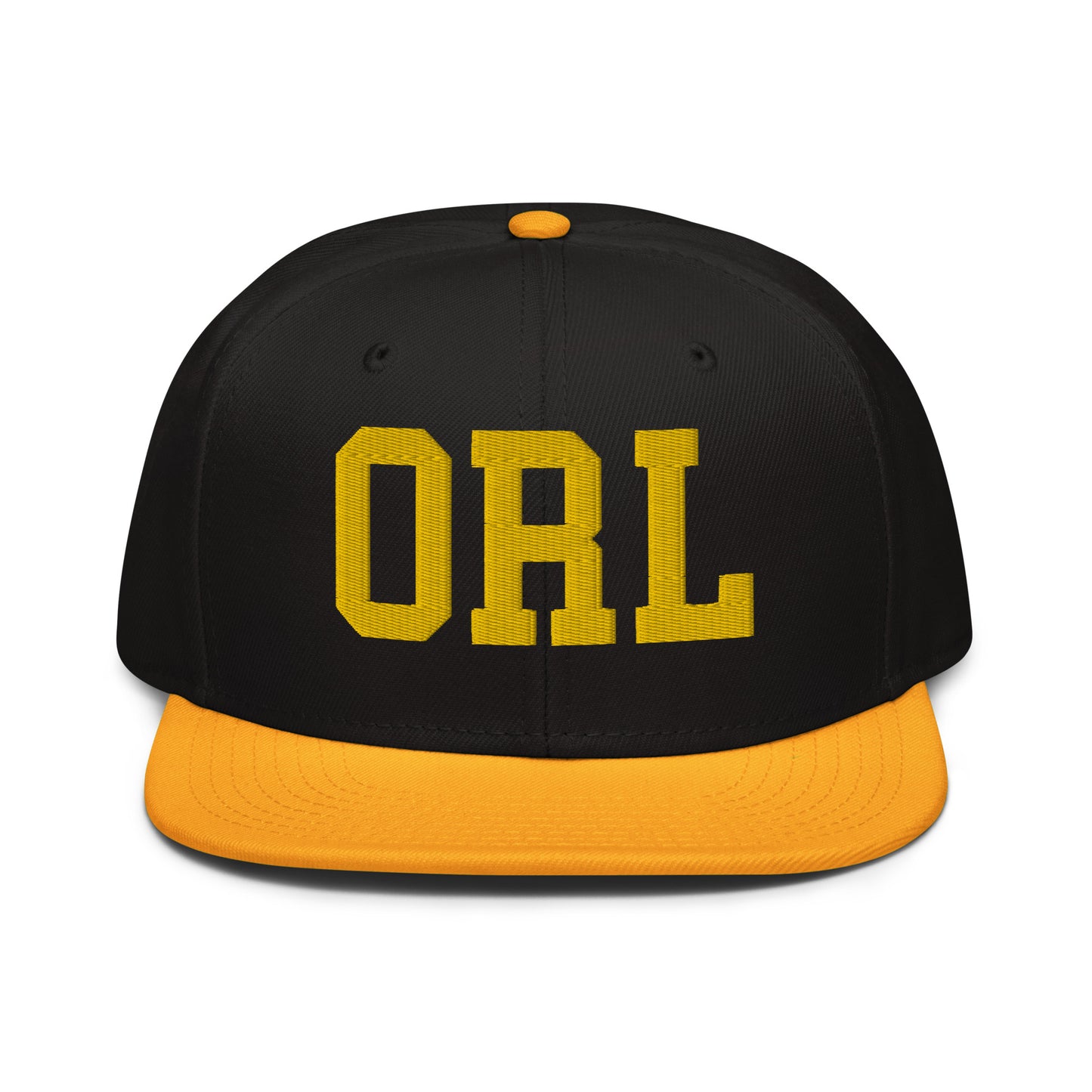 College-Style Wool-Blend Snapback Hat • Gold • ORL Orlando • YHM Designs - Image 07
