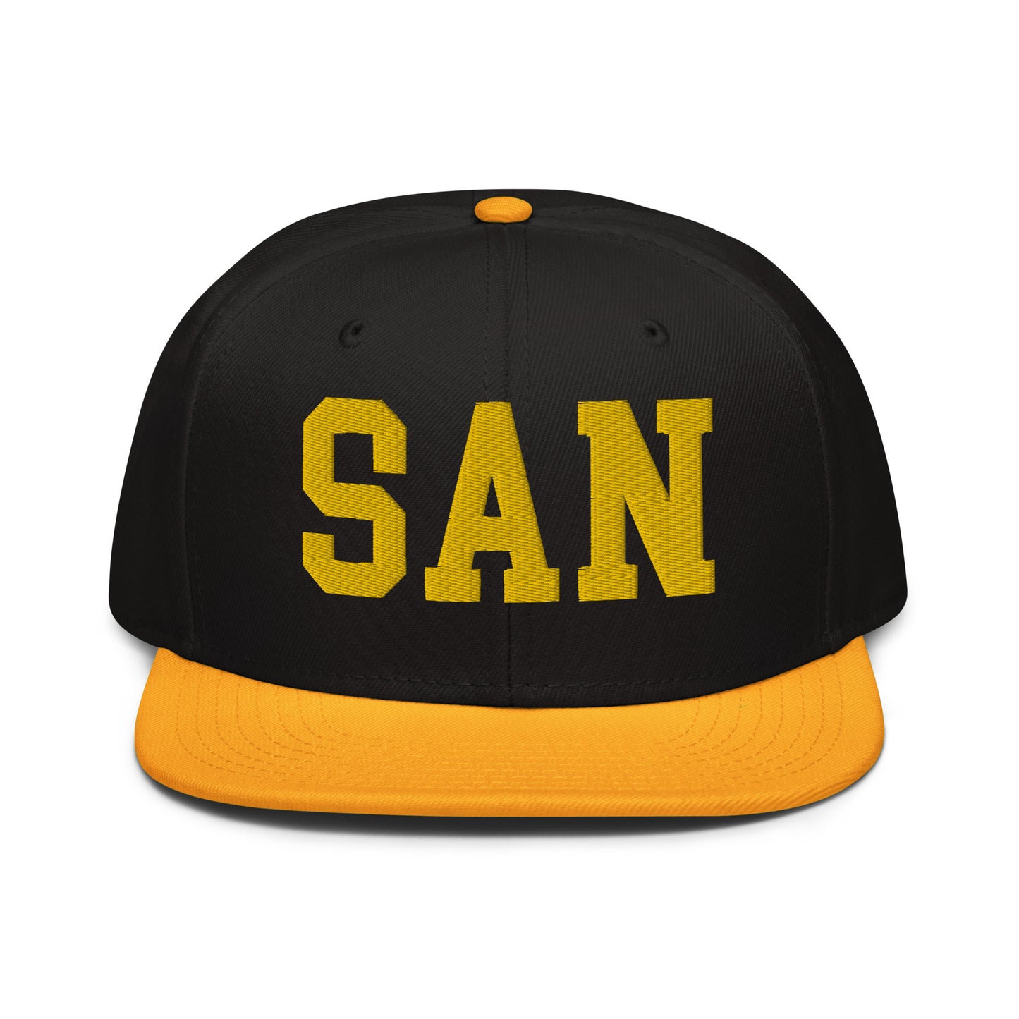 College-Style Wool-Blend Snapback Hat • Gold • SAN San Diego • YHM Designs - Image 07