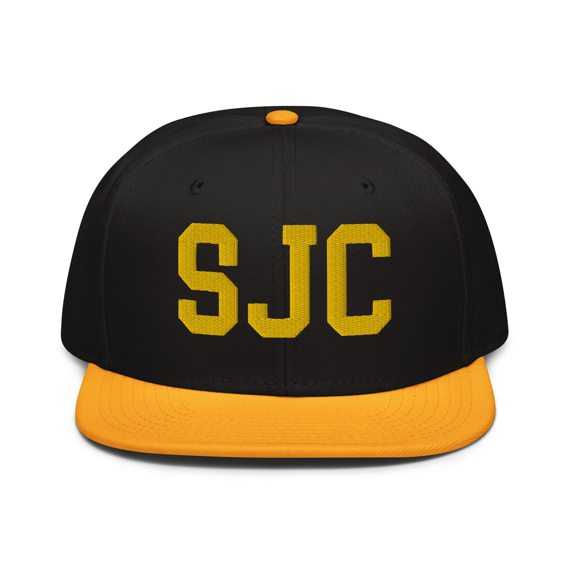 College-Style Wool-Blend Snapback Hat • Gold • SJC San Jose • YHM Designs - Image 07