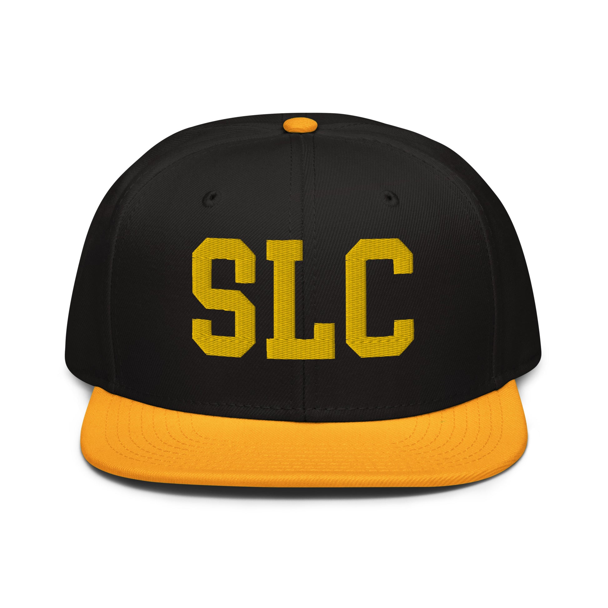 College-Style Wool-Blend Snapback Hat • Gold • SLC Salt Lake City • YHM Designs - Image 07