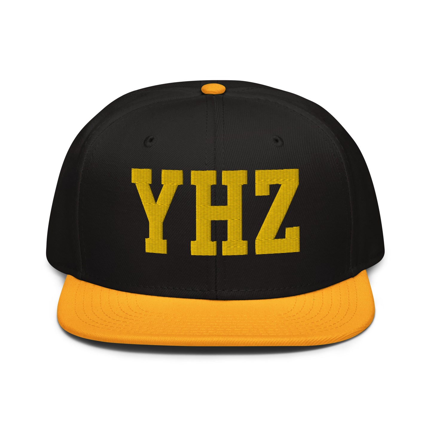 College-Style Wool-Blend Snapback Hat • Gold • YHZ Halifax • YHM Designs - Image 07