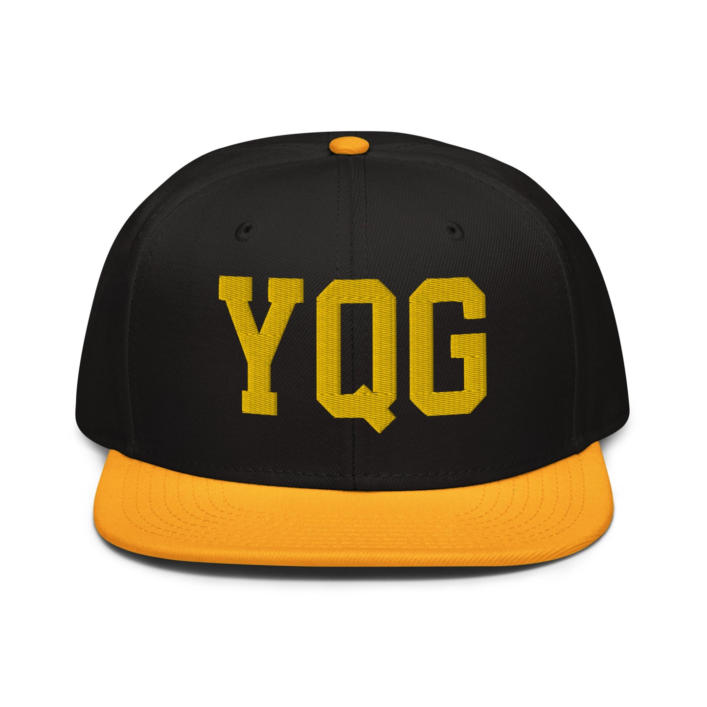 College-Style Wool-Blend Snapback Hat • Gold • YQG Windsor • YHM Designs - Image 07
