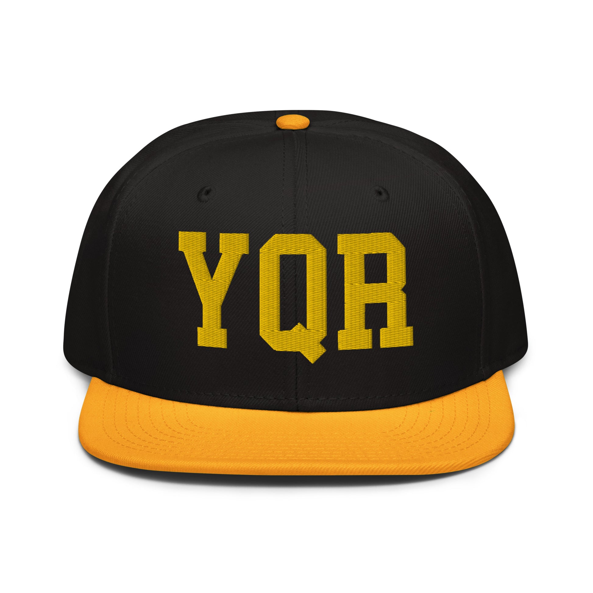 College-Style Wool-Blend Snapback Hat • Gold • YQR Regina • YHM Designs - Image 07