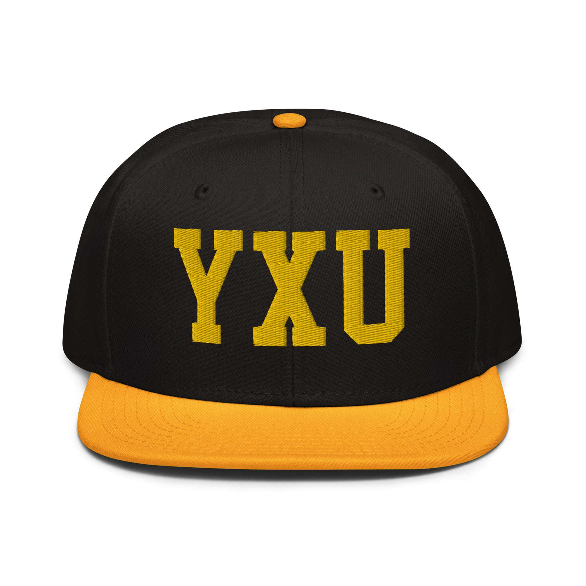 College-Style Wool-Blend Snapback Hat • Gold • YXU London • YHM Designs - Image 07