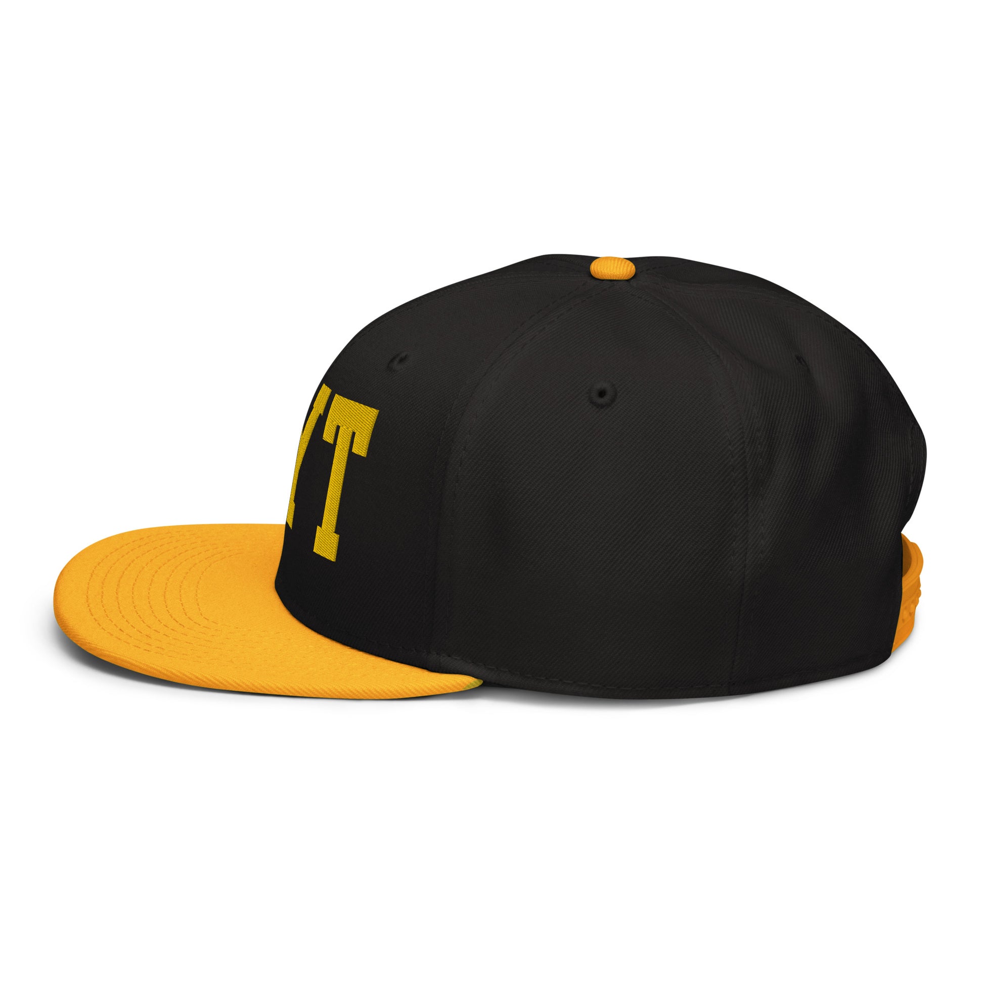College-Style Wool-Blend Snapback Hat • Gold • YYT St. John's • YHM Designs - Image 09
