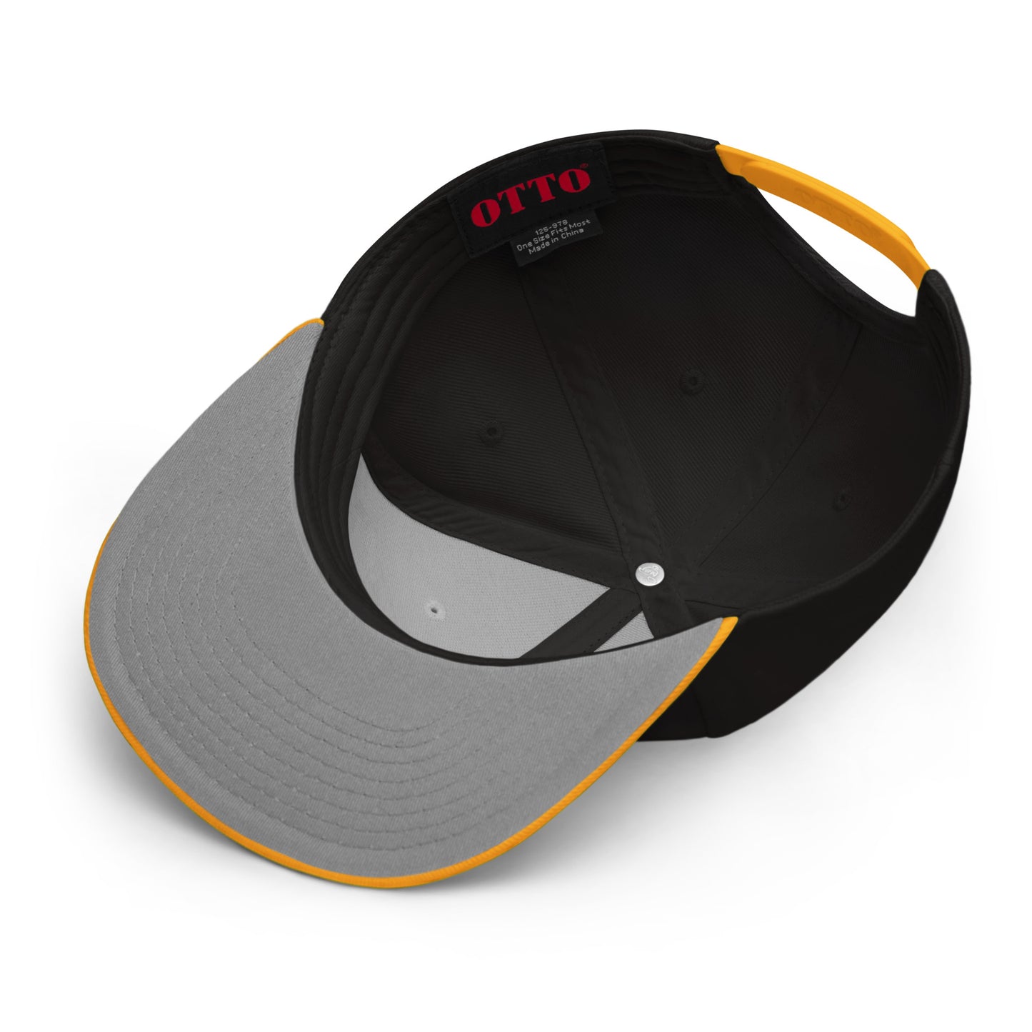 College-Style Wool-Blend Snapback Hat • Gold • YXU London • YHM Designs - Image 04