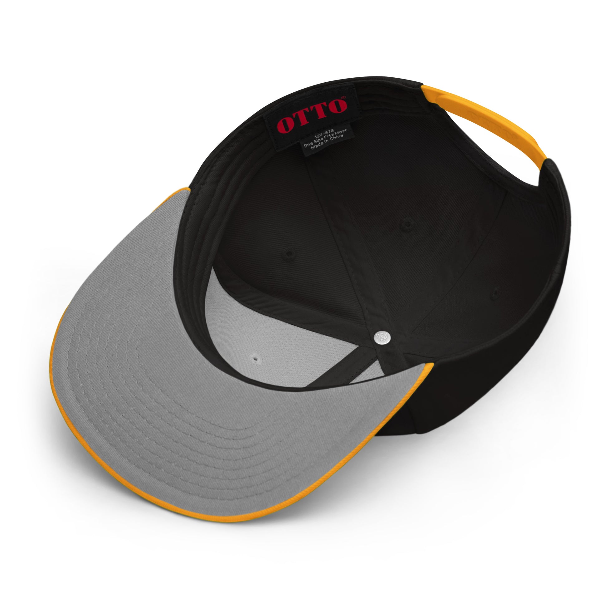 College-Style Wool-Blend Snapback Hat • Gold • YXU London • YHM Designs - Image 04