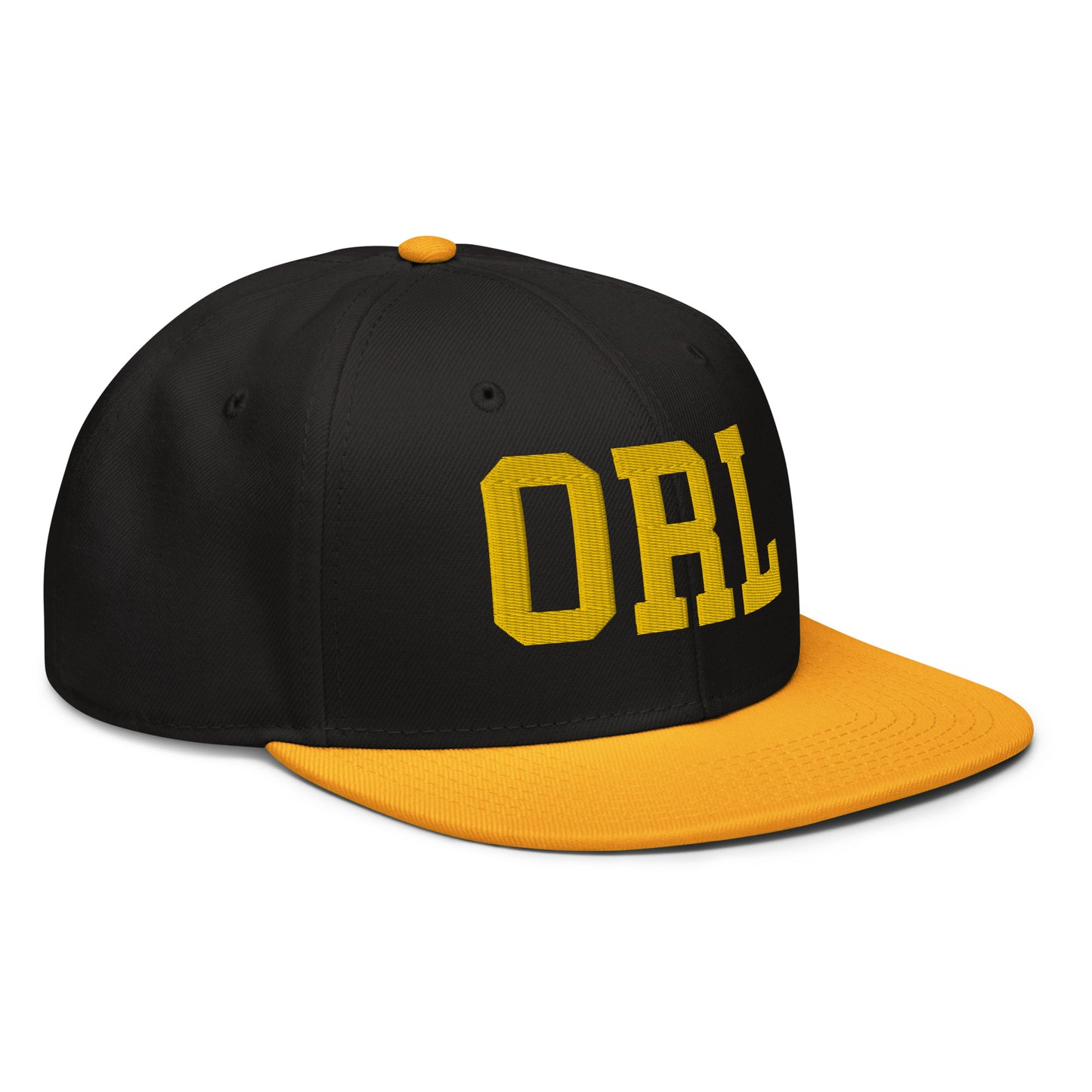 College-Style Wool-Blend Snapback Hat • Gold • ORL Orlando • YHM Designs - Image 10