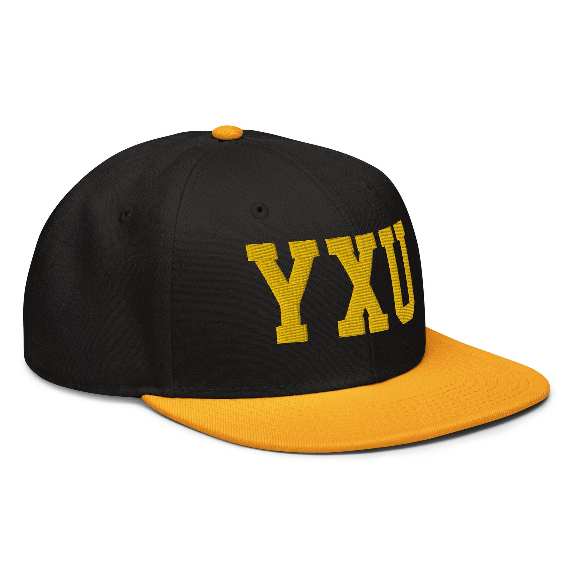 College-Style Wool-Blend Snapback Hat • Gold • YXU London • YHM Designs - Image 10
