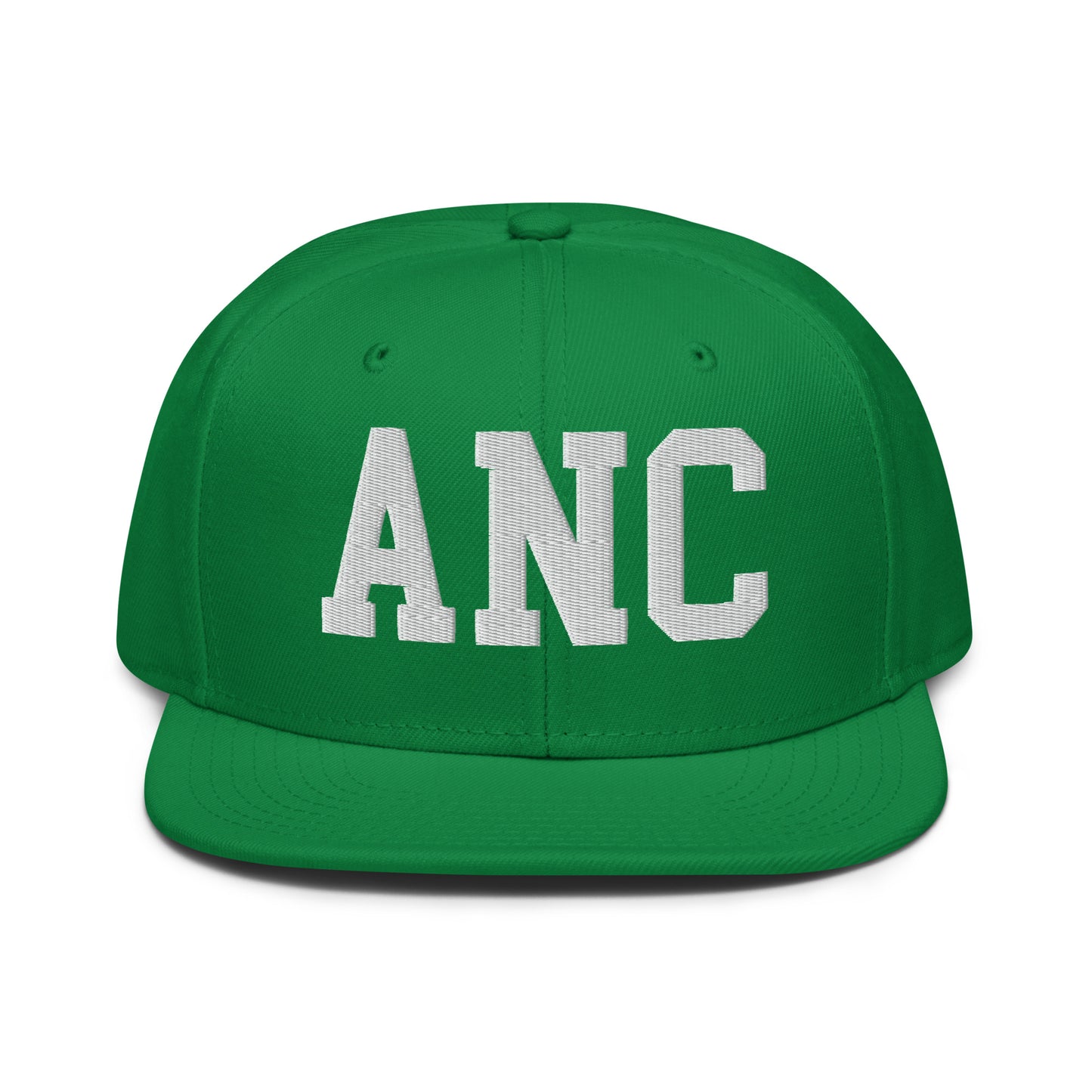 College-Style Wool-Blend Snapback Hat • White • ANC Anchorage • YHM Designs - Image 18