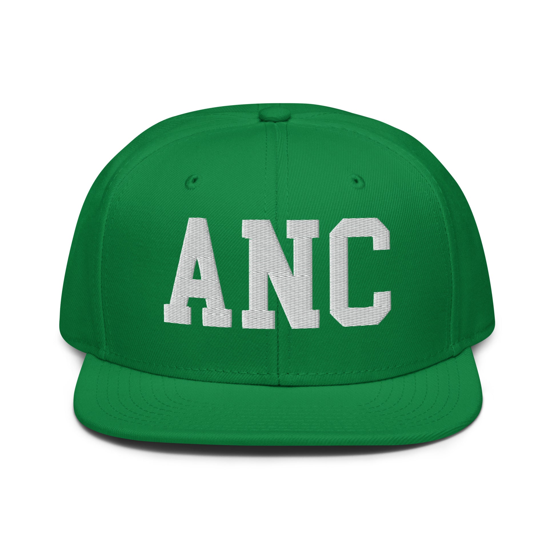 College-Style Wool-Blend Snapback Hat • White • ANC Anchorage • YHM Designs - Image 18