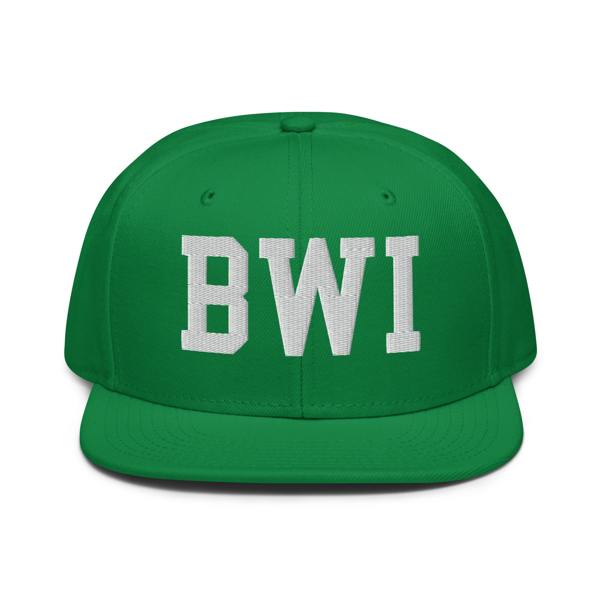 College-Style Wool-Blend Snapback Hat • White • BWI Baltimore • YHM Designs - Image 18
