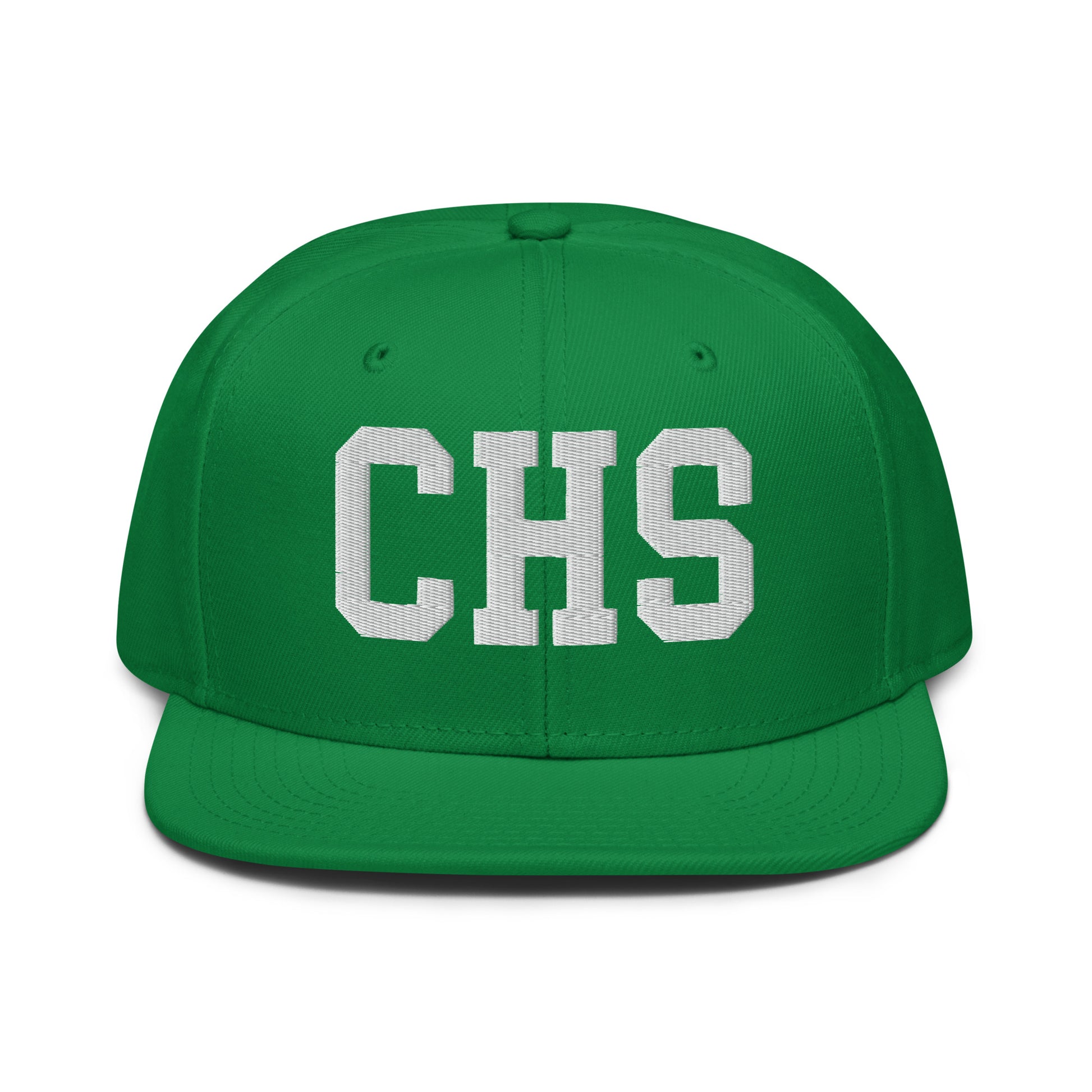 College-Style Wool-Blend Snapback Hat • White • CHS Charleston • YHM Designs - Image 18