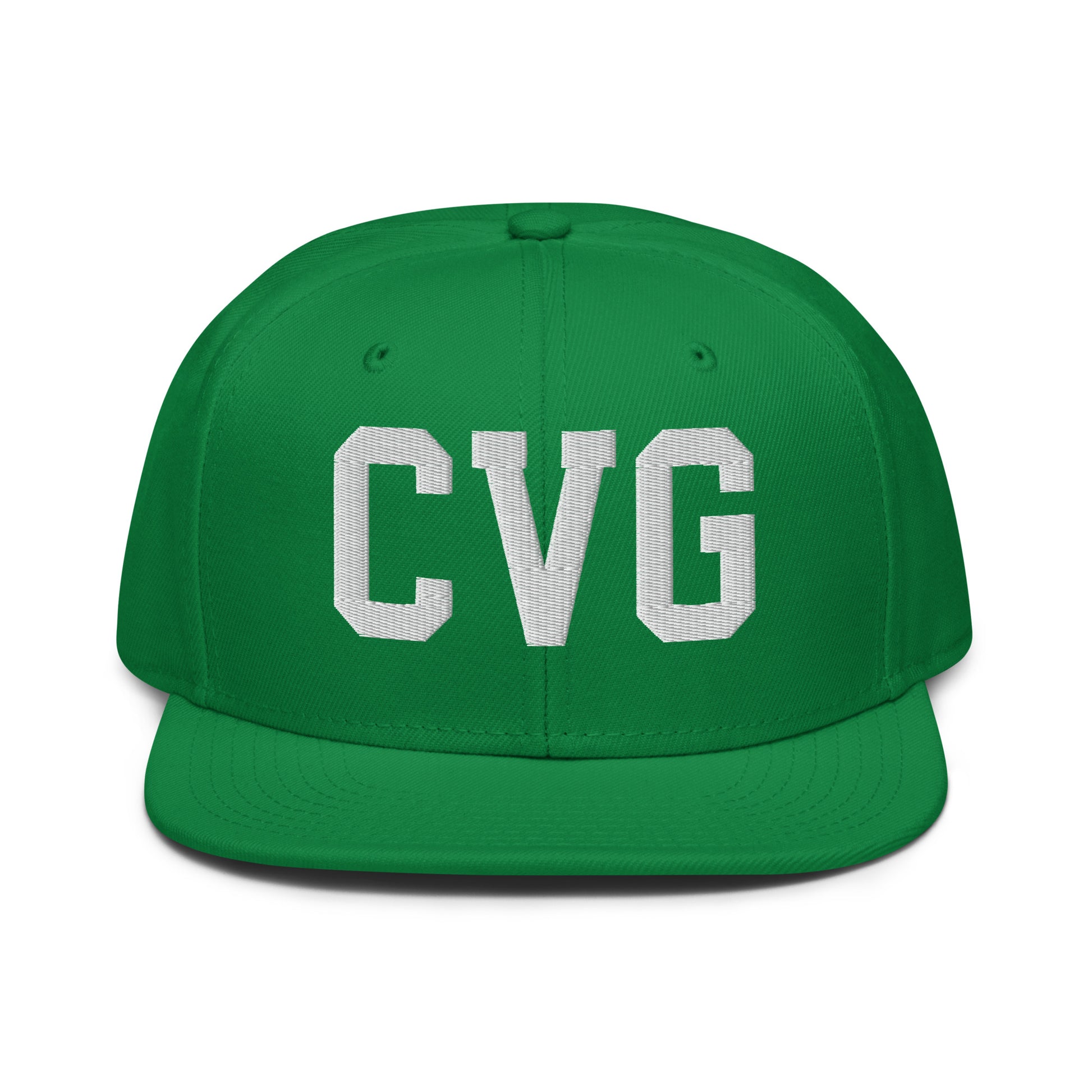 College-Style Wool-Blend Snapback Hat • White • CVG Cincinnati • YHM Designs - Image 18