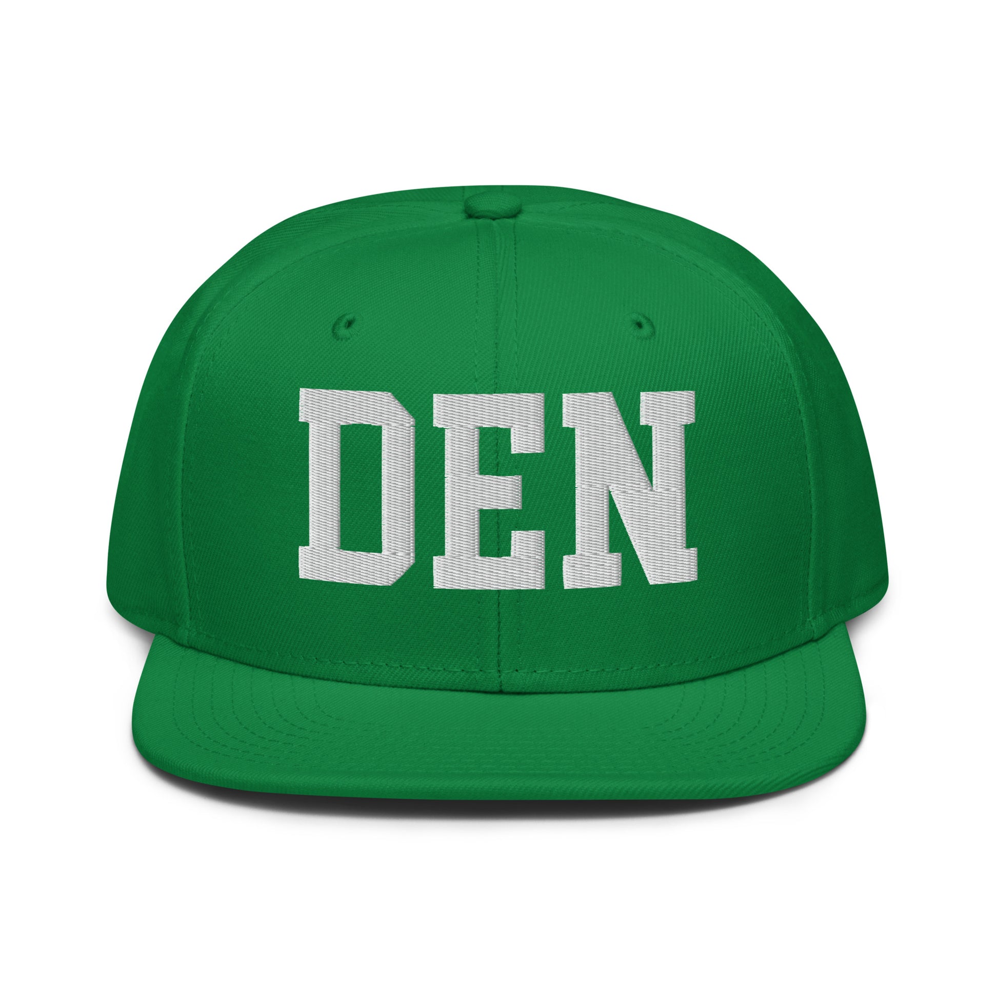 College-Style Wool-Blend Snapback Hat • White • DEN Denver • YHM Designs - Image 18