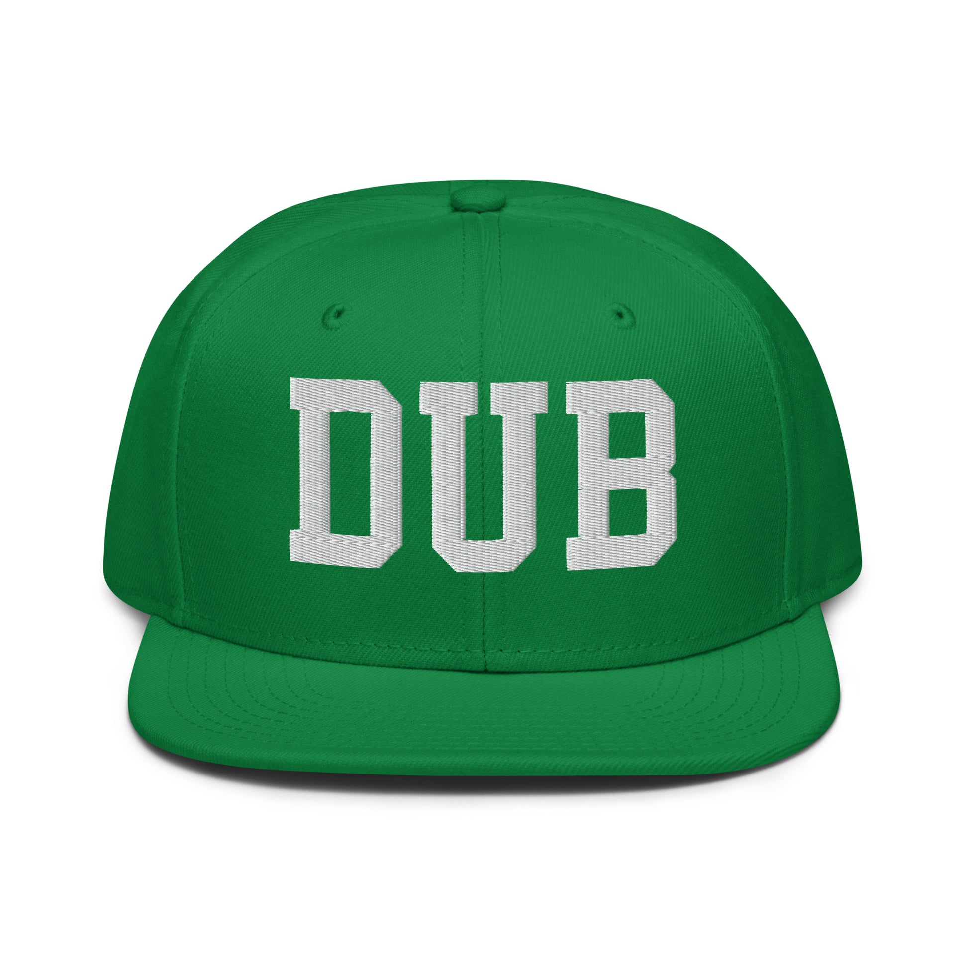 College-Style Wool-Blend Snapback Hat • White • DUB Dublin • YHM Designs - Image 18