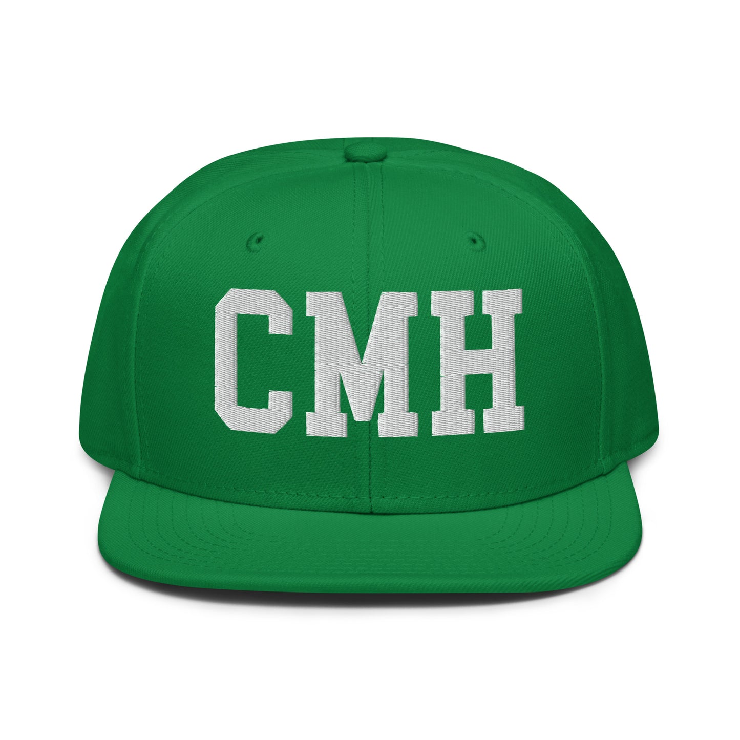 College-Style Wool-Blend Snapback Hat • White • CMH Columbus • YHM Designs - Image 18