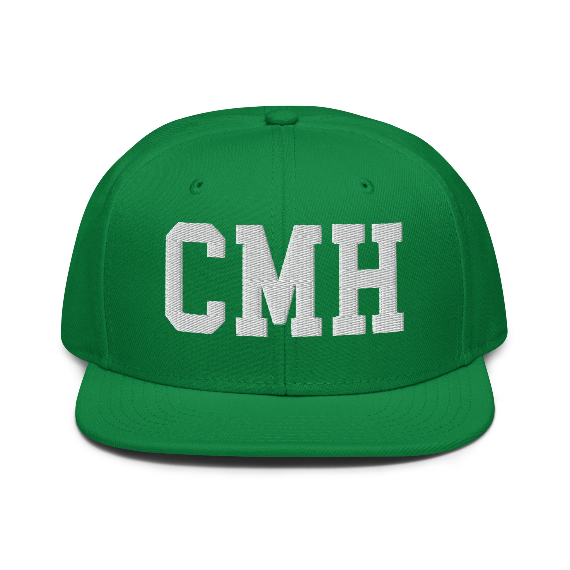 College-Style Wool-Blend Snapback Hat • White • CMH Columbus • YHM Designs - Image 18