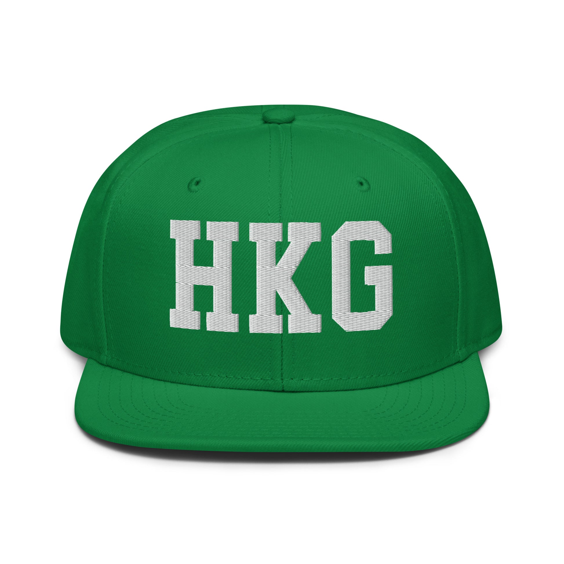 College-Style Wool-Blend Snapback Hat • White • HKG Hong Kong • YHM Designs - Image 18