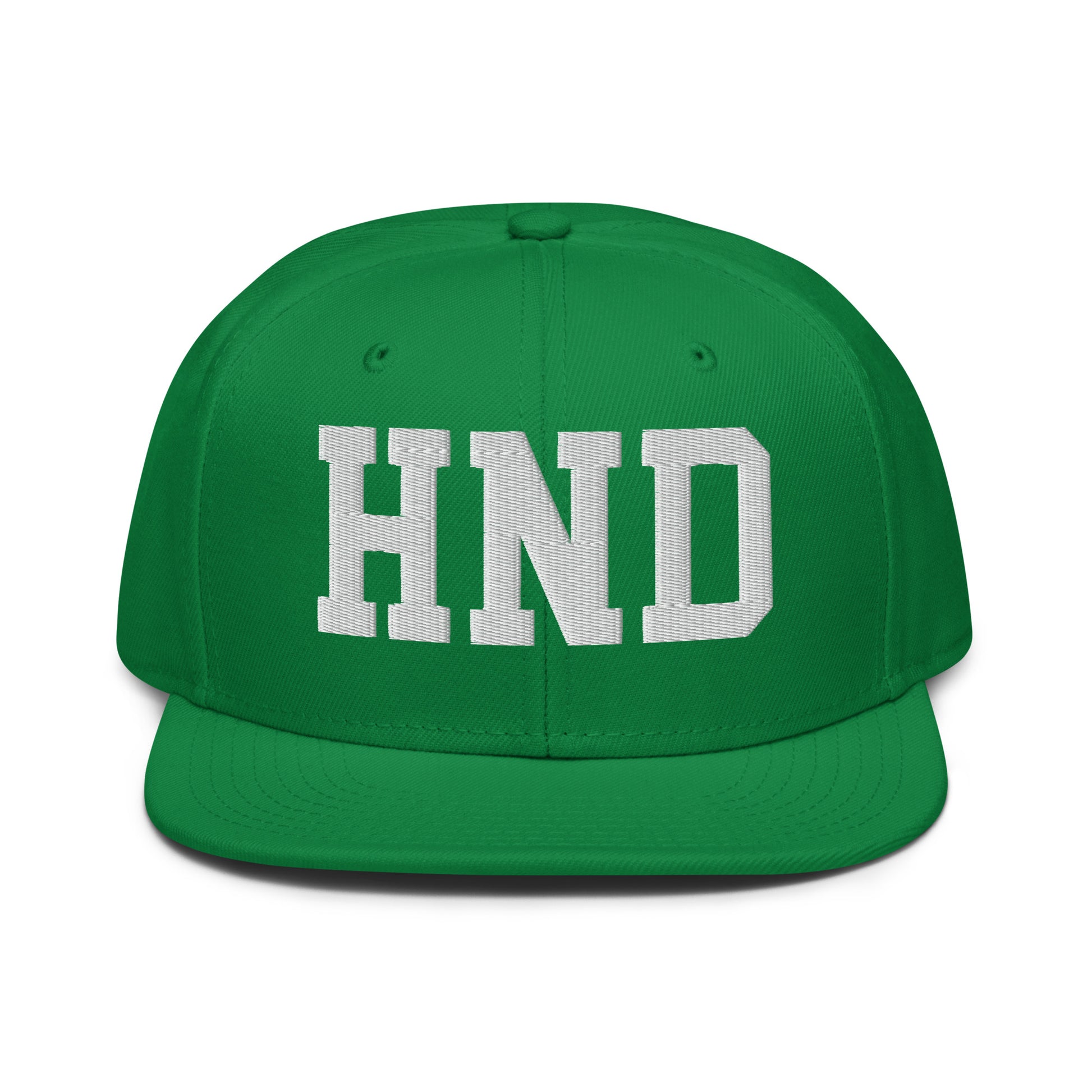 College-Style Wool-Blend Snapback Hat • White • HND Tokyo • YHM Designs - Image 18