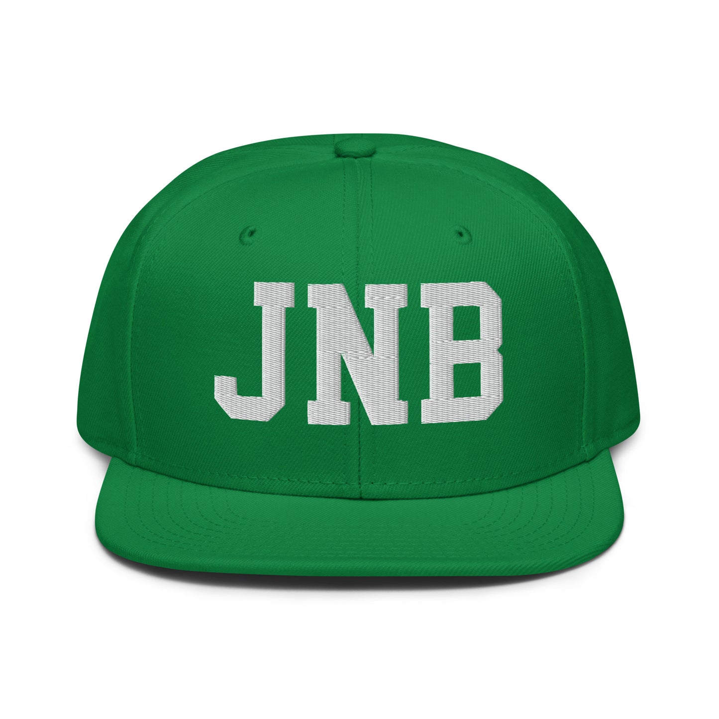College-Style Wool-Blend Snapback Hat • White • JNB Johannesburg • YHM Designs - Image 18