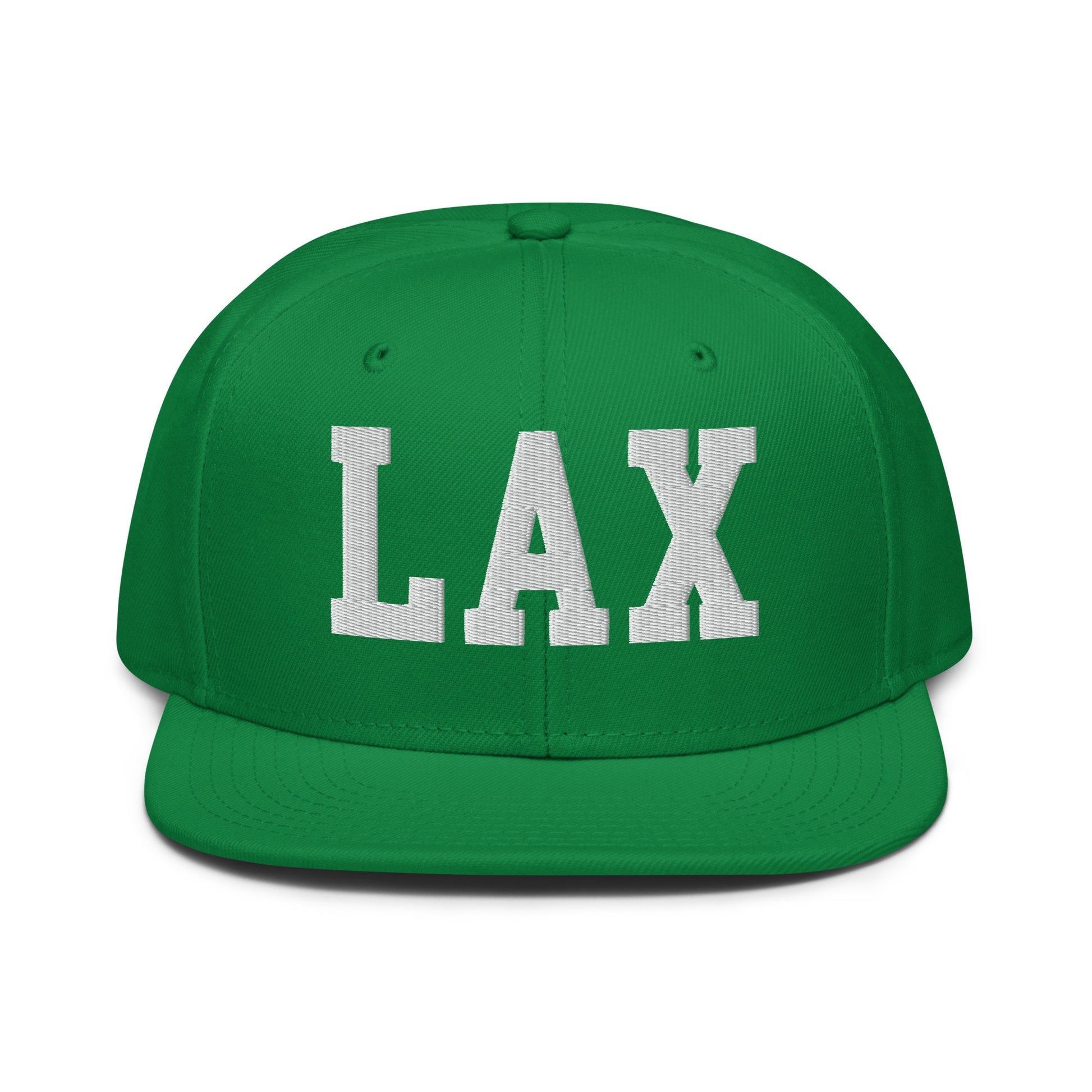 College-Style Wool-Blend Snapback Hat • White • LAX Los Angeles • YHM Designs - Image 18