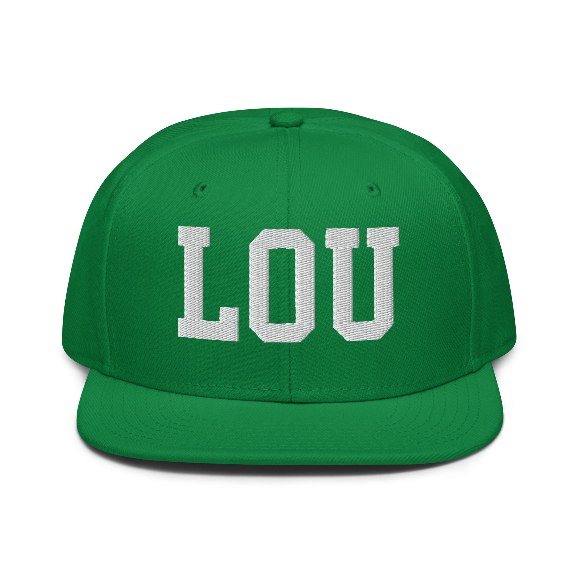 College-Style Wool-Blend Snapback Hat • White • LOU Louisville • YHM Designs - Image 18