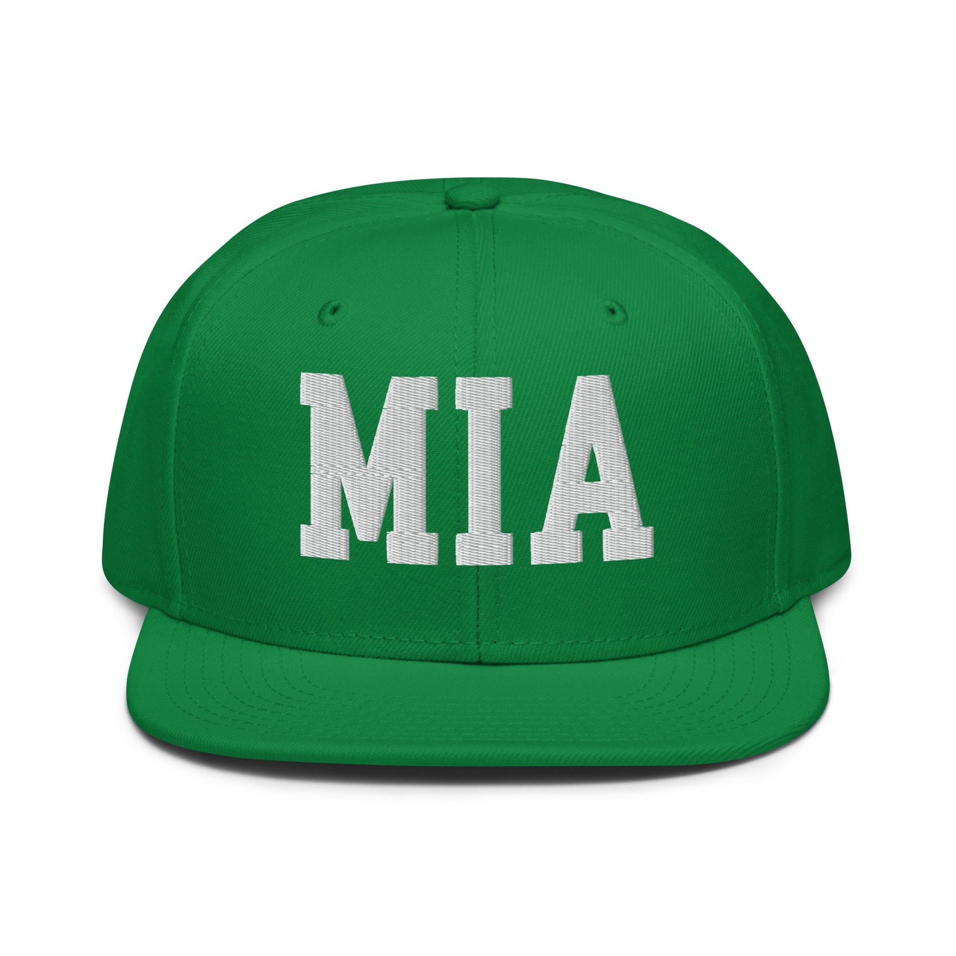 College-Style Wool-Blend Snapback Hat • White • MIA Miami • YHM Designs - Image 18