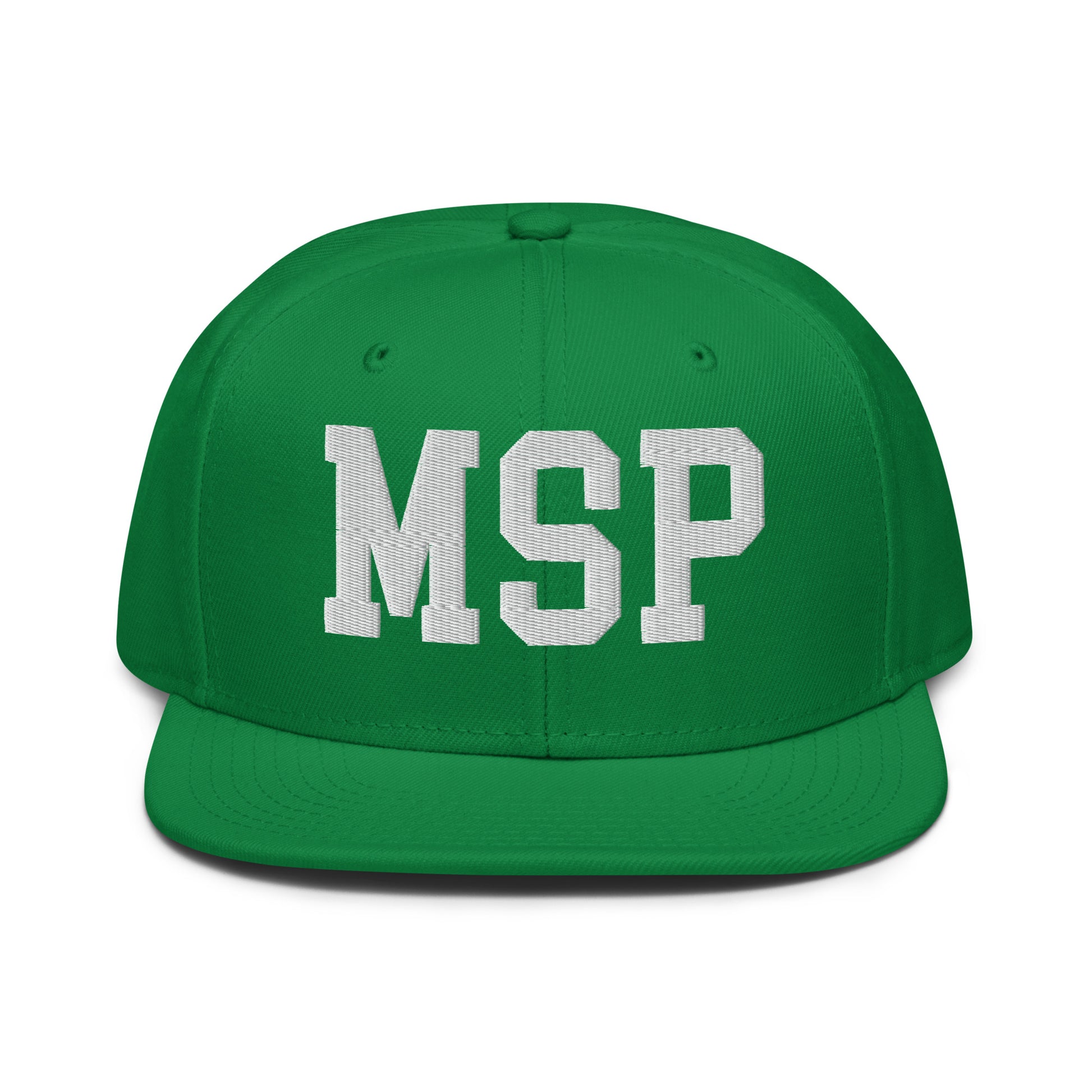College-Style Wool-Blend Snapback Hat • White • MSP Minneapolis • YHM Designs - Image 18
